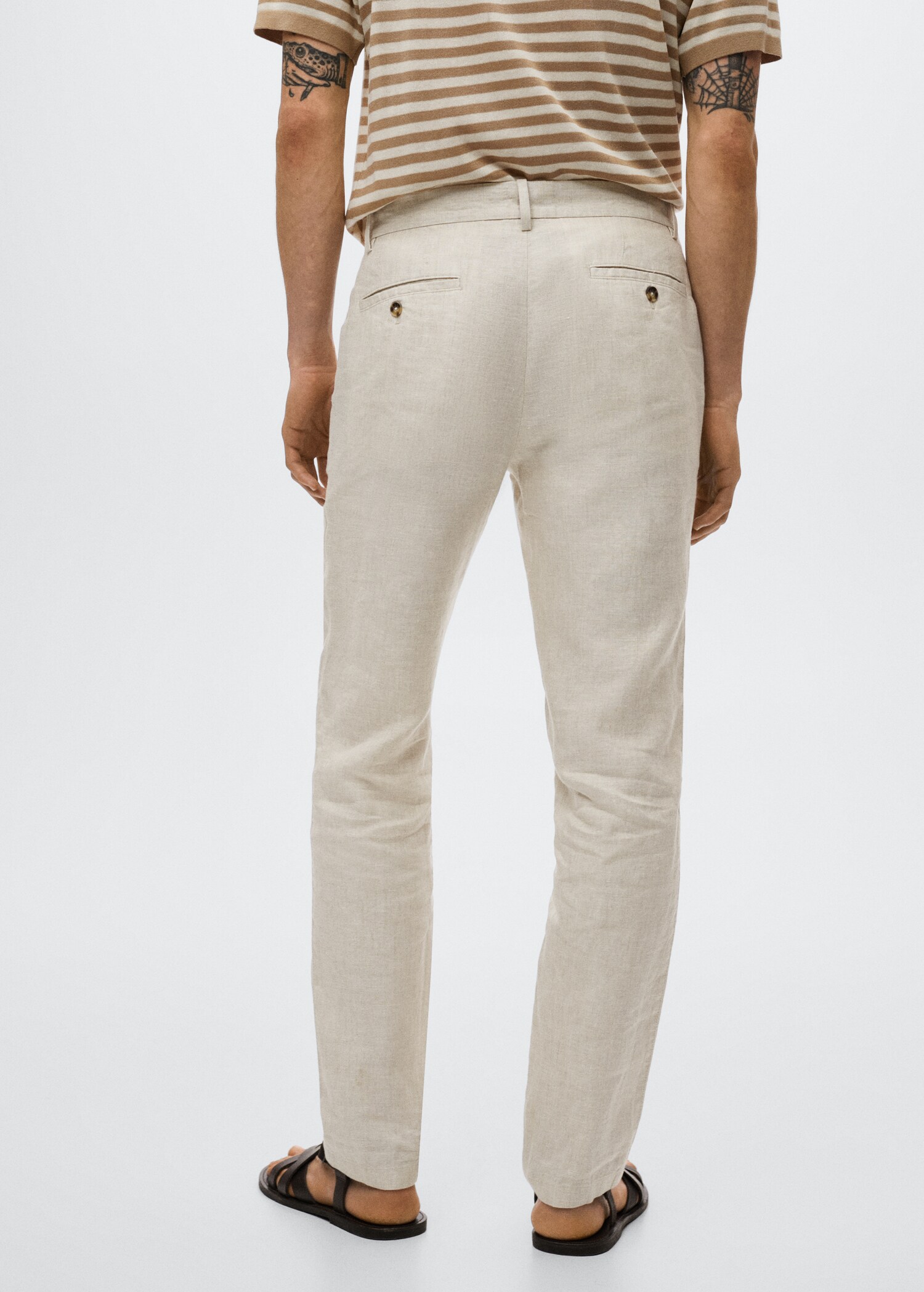 Pantalon lin slim fit - Verso de l’article