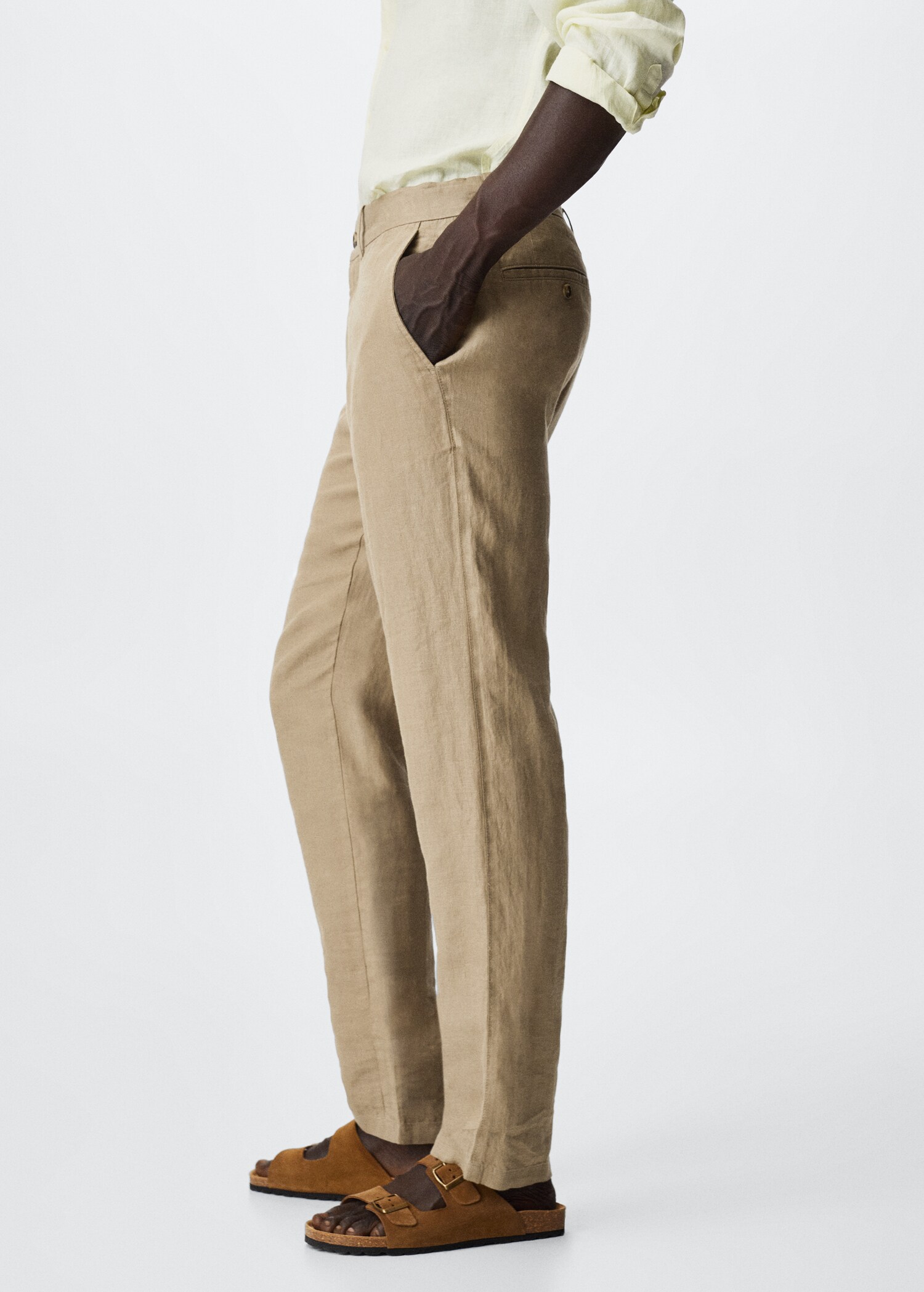 Calças de linho slim fit - Pormenor do artigo 2