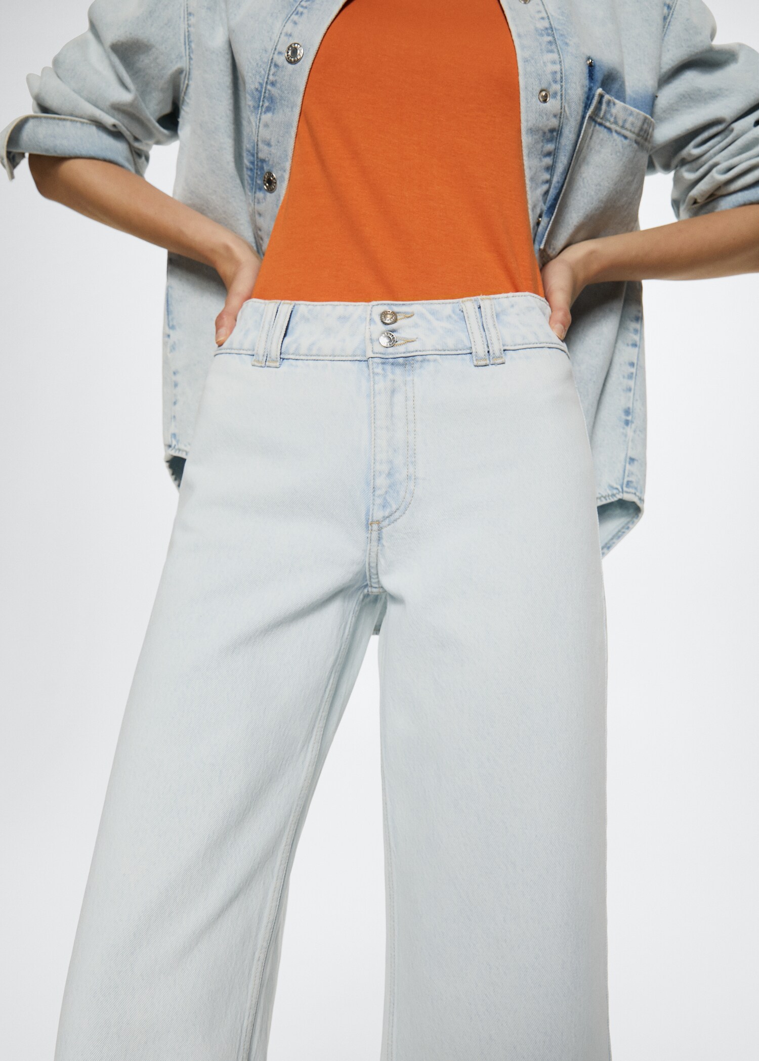 Jeans vita media Wideleg - Piano medio