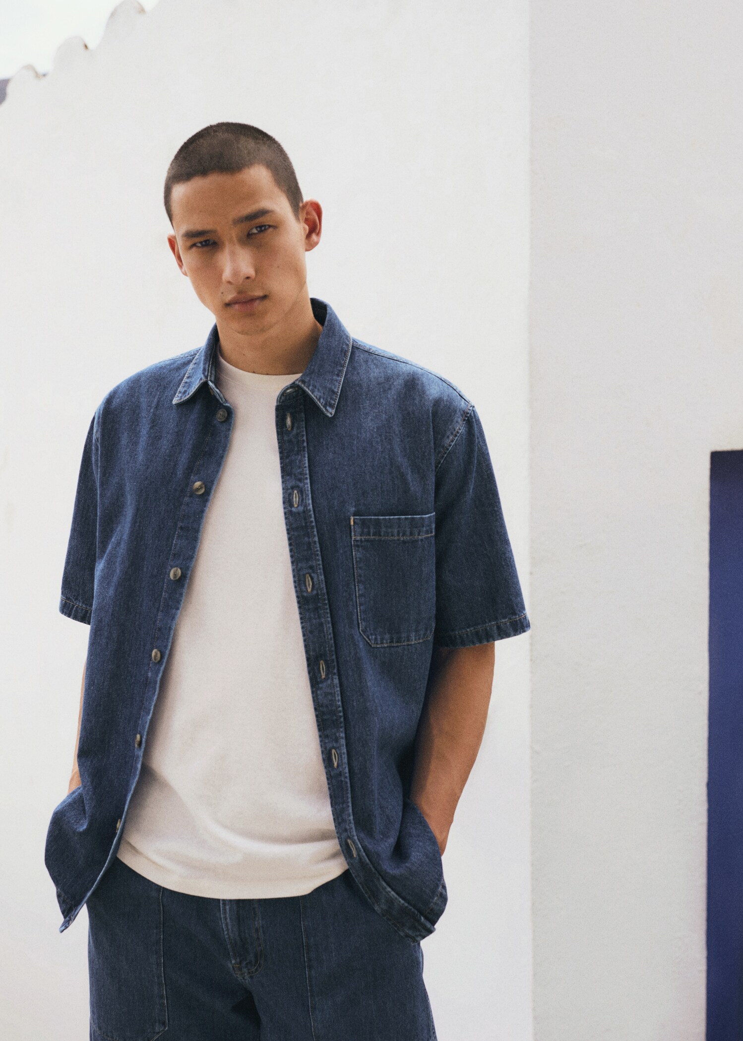 Denim blouse met korte mouwen - Detail van het artikel 5