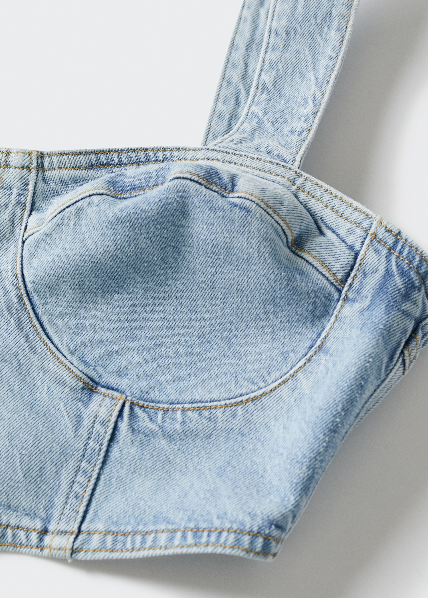 Τοπ crop denim - Λεπτομέρεια του προϊόντος 8