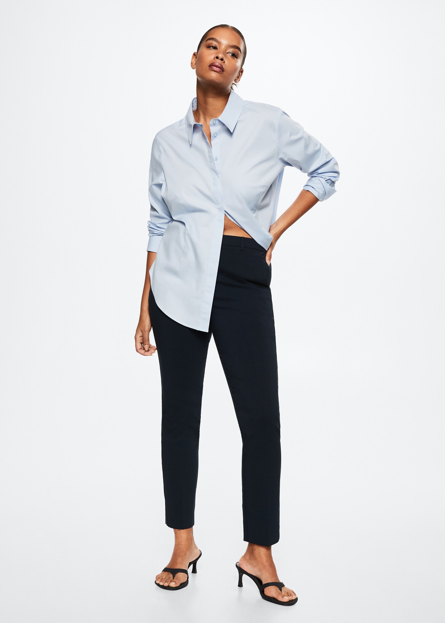 Kratší kalhoty střihu skinny - Detail zboží 3