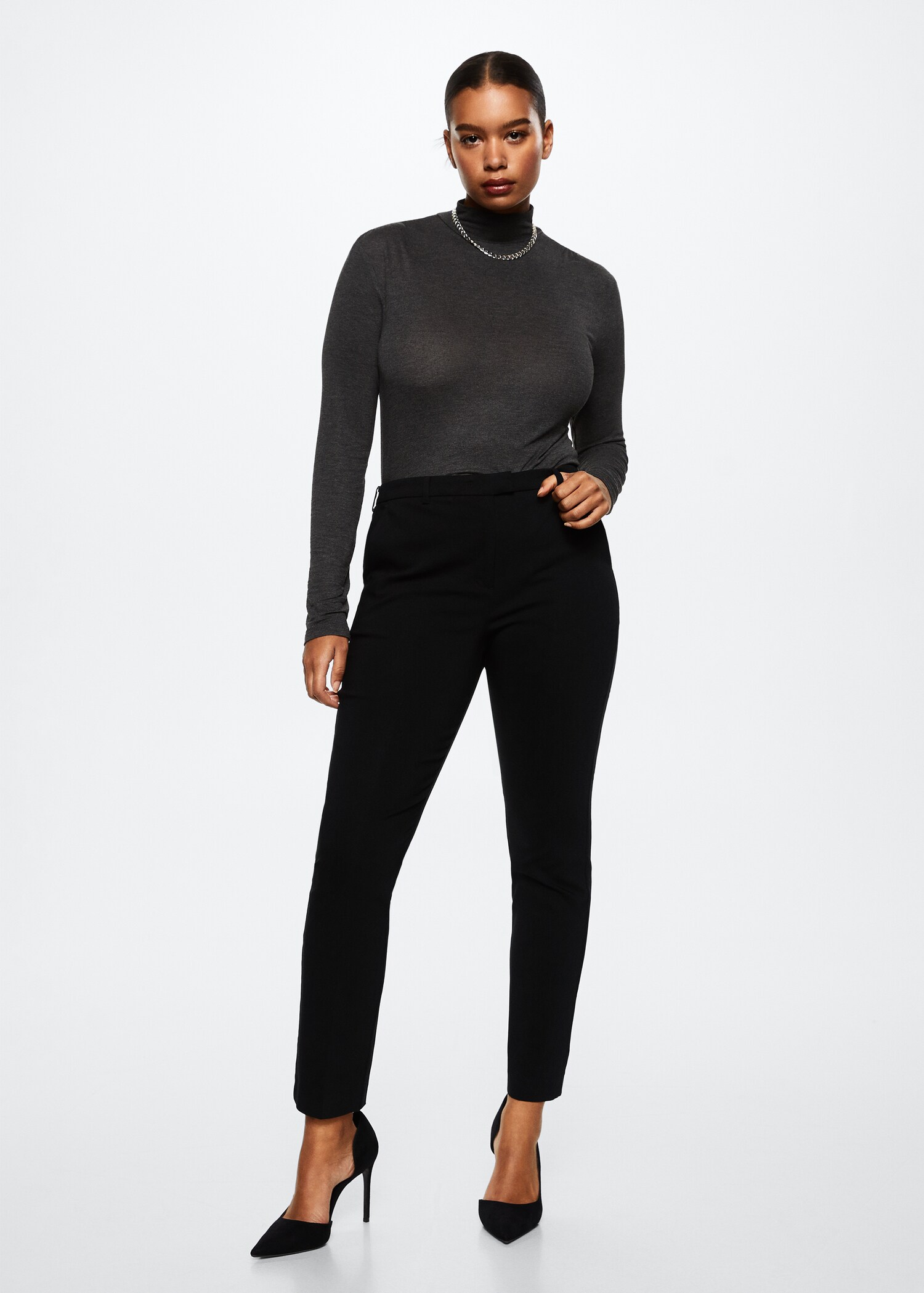 Kratší kalhoty střihu skinny - Detail zboží 3