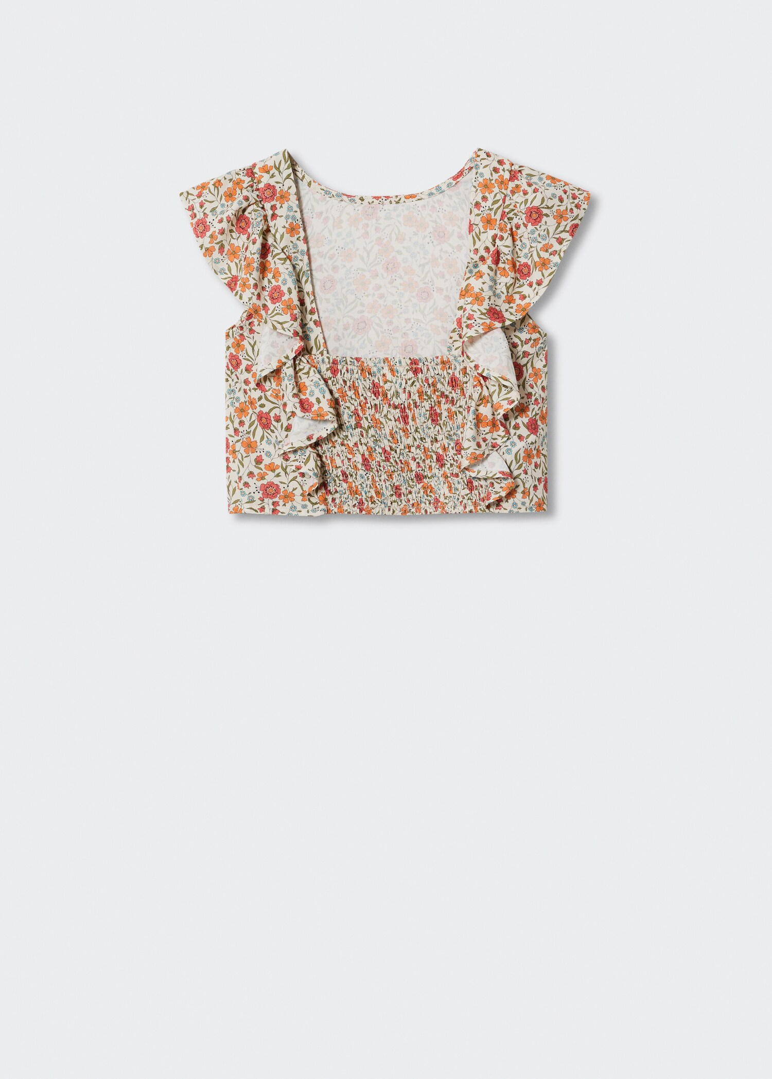 Bluse mit Blumenmuster - Rückseite des Artikels
