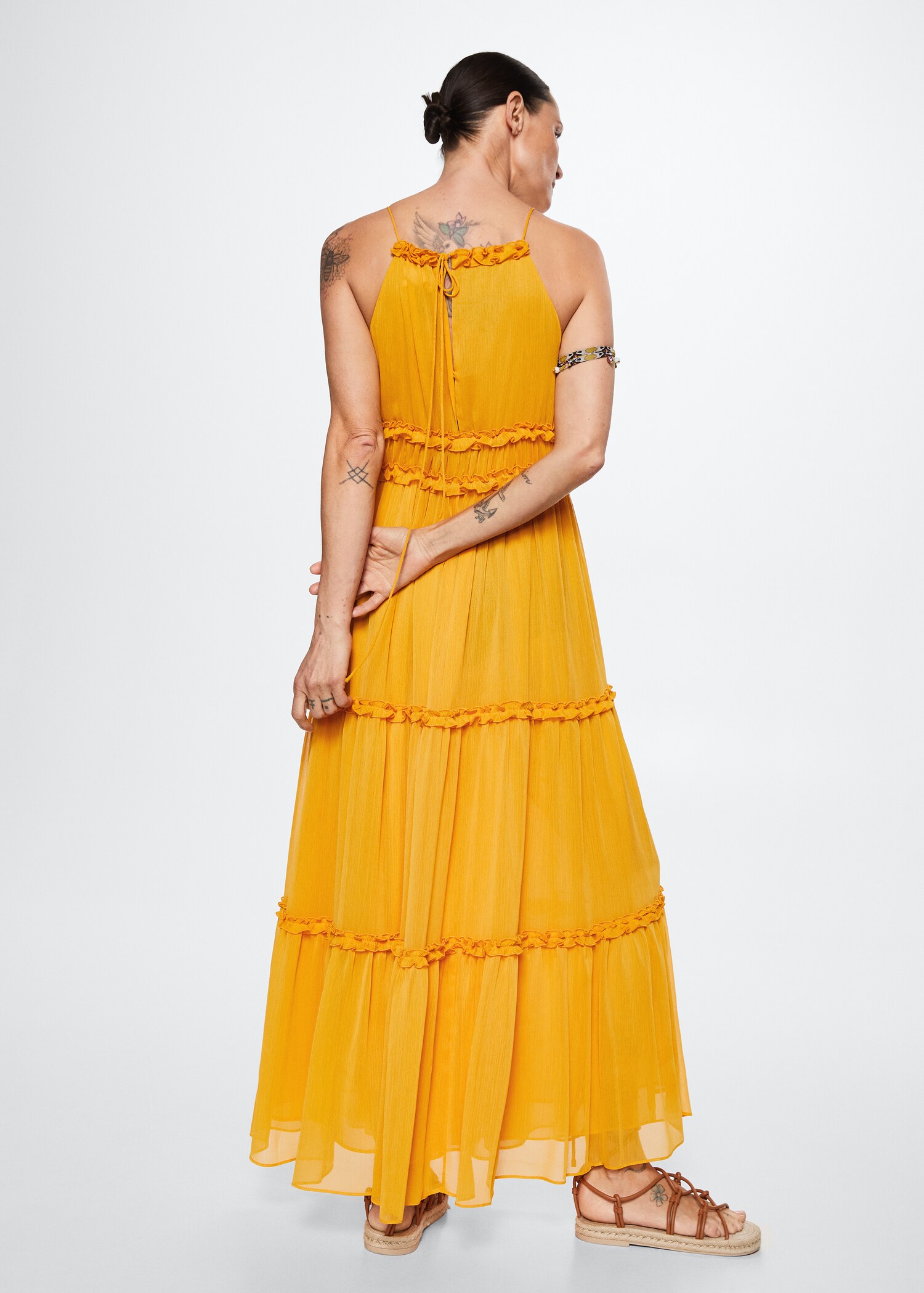 Vestido maxi volantes - Reverso del artículo