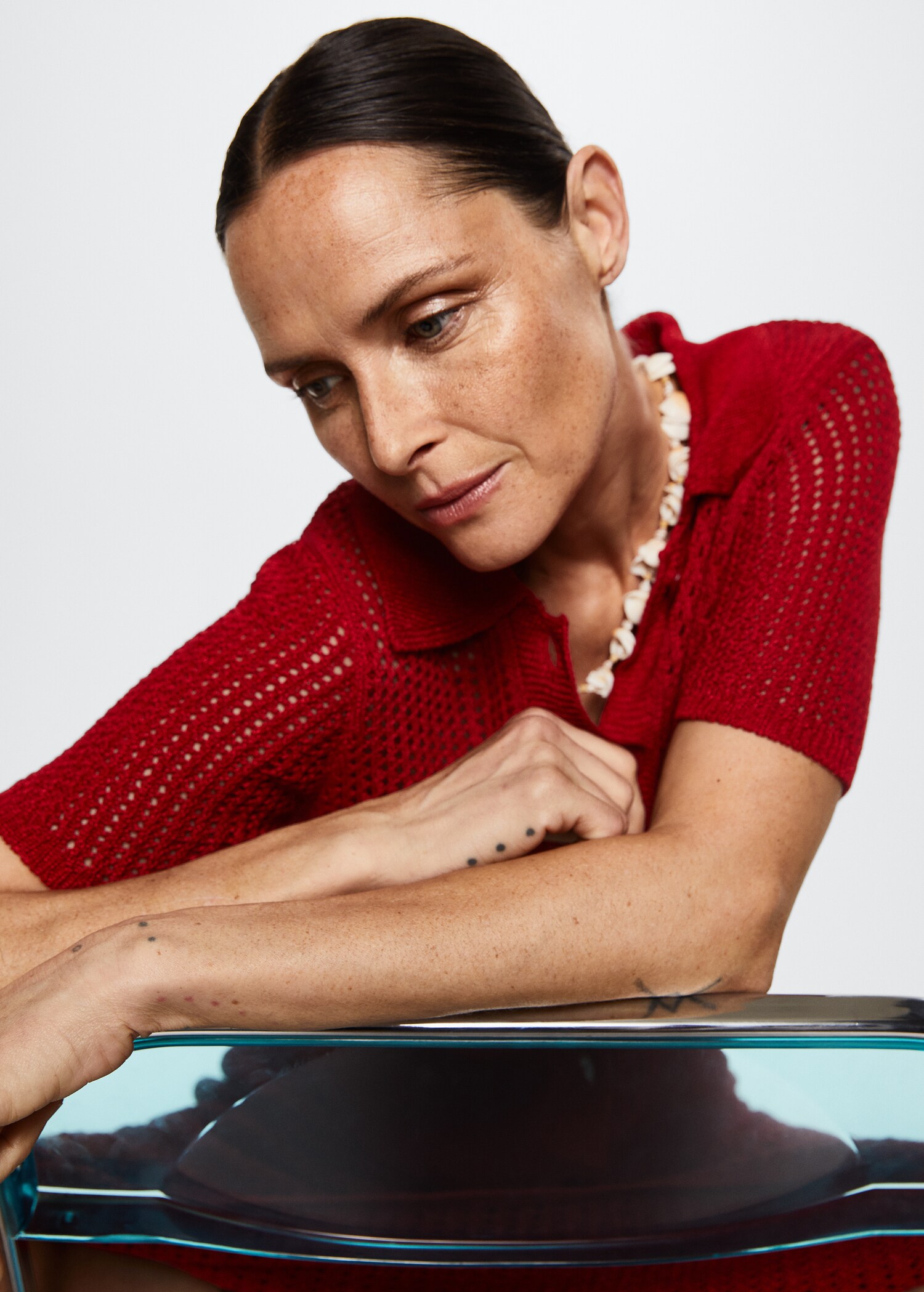 Openwork knit cardigan - Details of the article 1