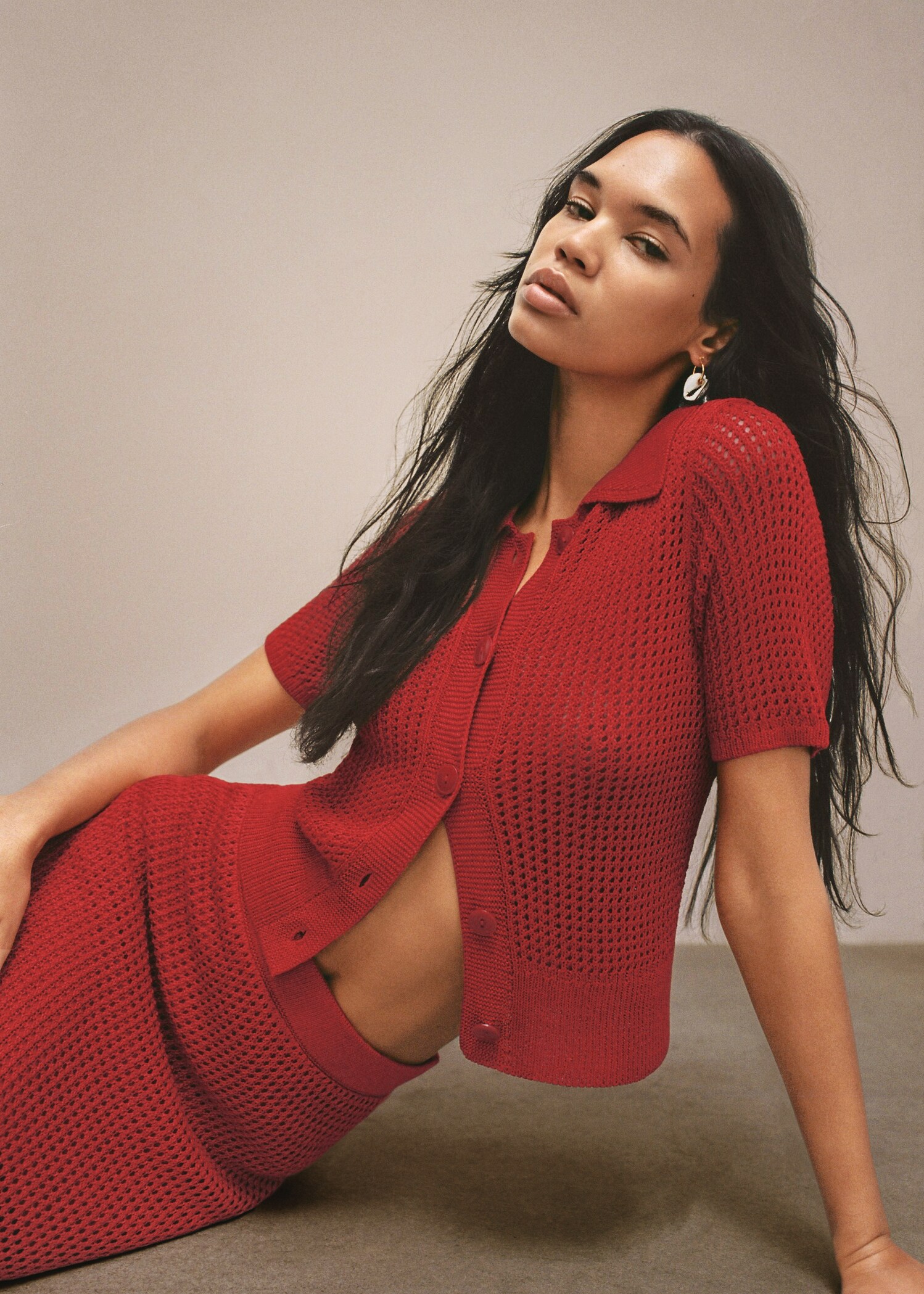 Openwork knit cardigan - Details of the article 6