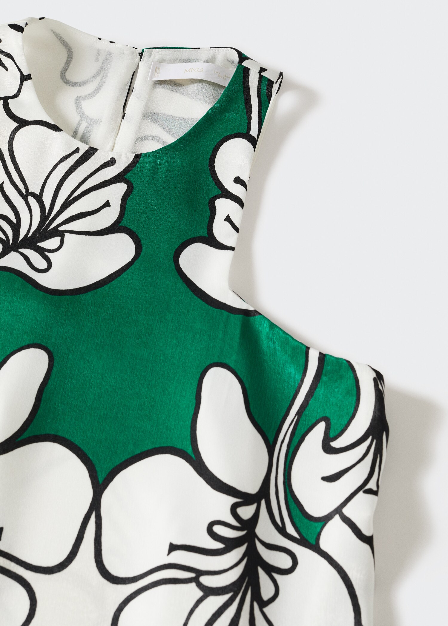 Satin floral dress - Details of the article 8