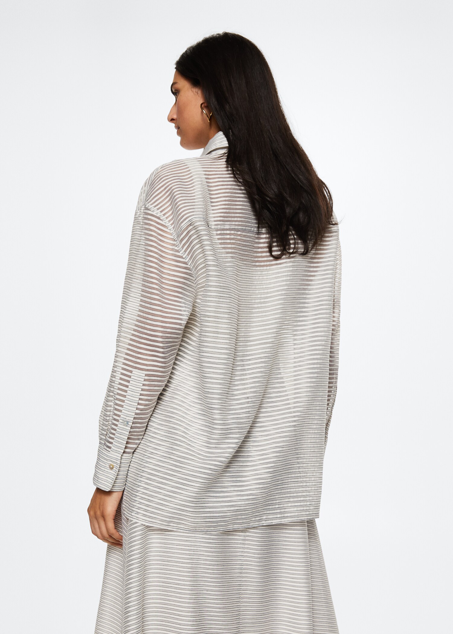 Camisa oversize rayas - Reverso del artículo
