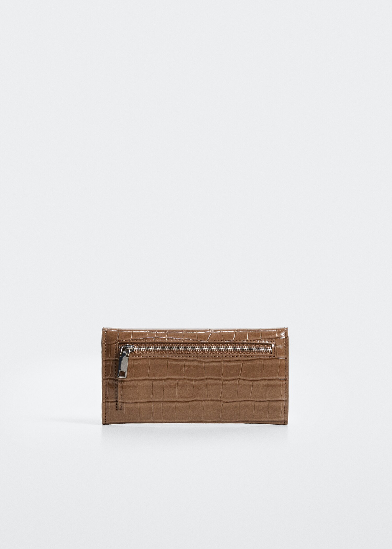 Croc-effect wallet - Medium plane