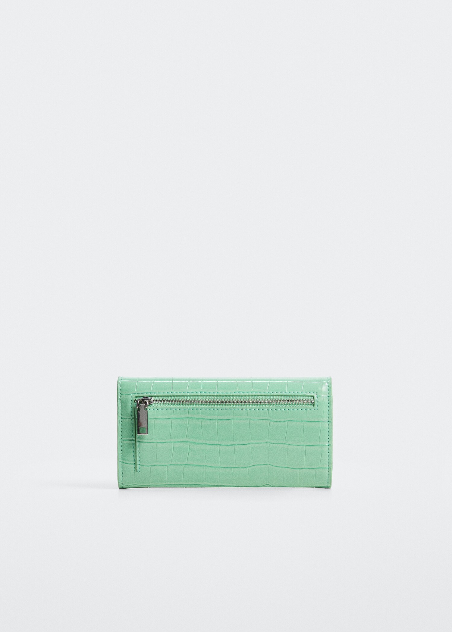 Croc-effect wallet - Medium plane