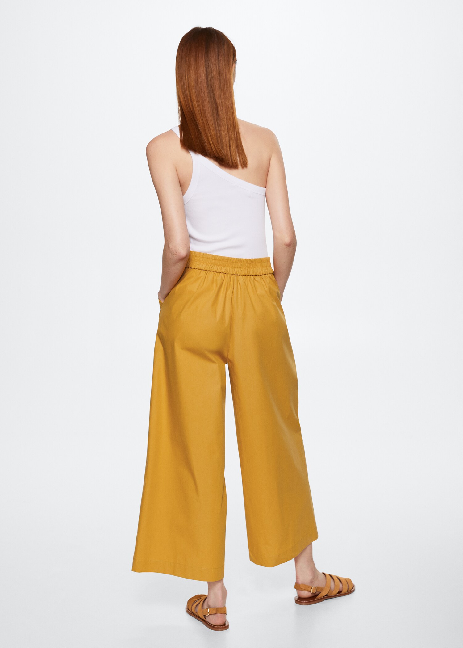 100% cotton culotte trousers  - Reverse of the article