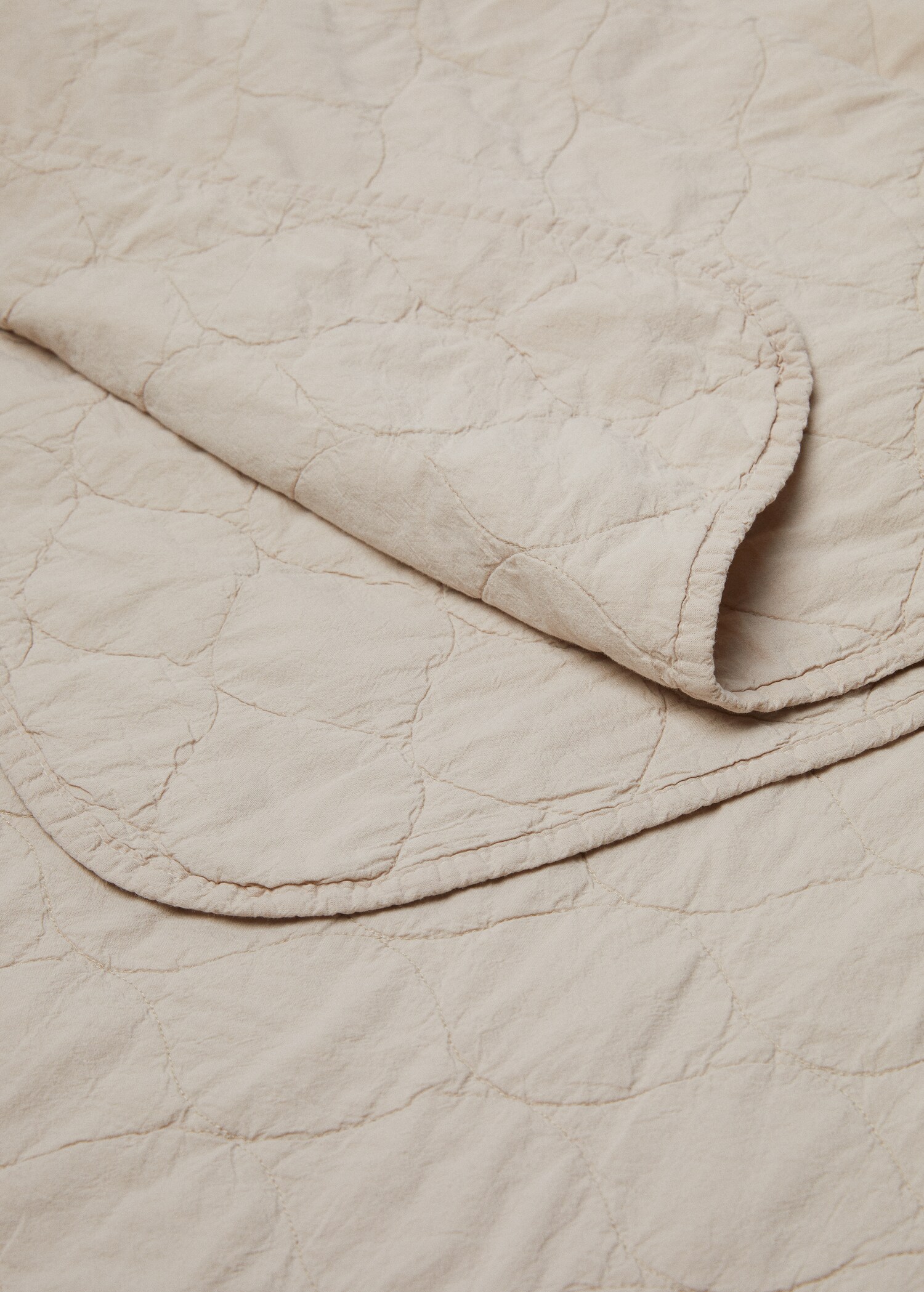 Padded cotton quilt Superking bed - Medium plane