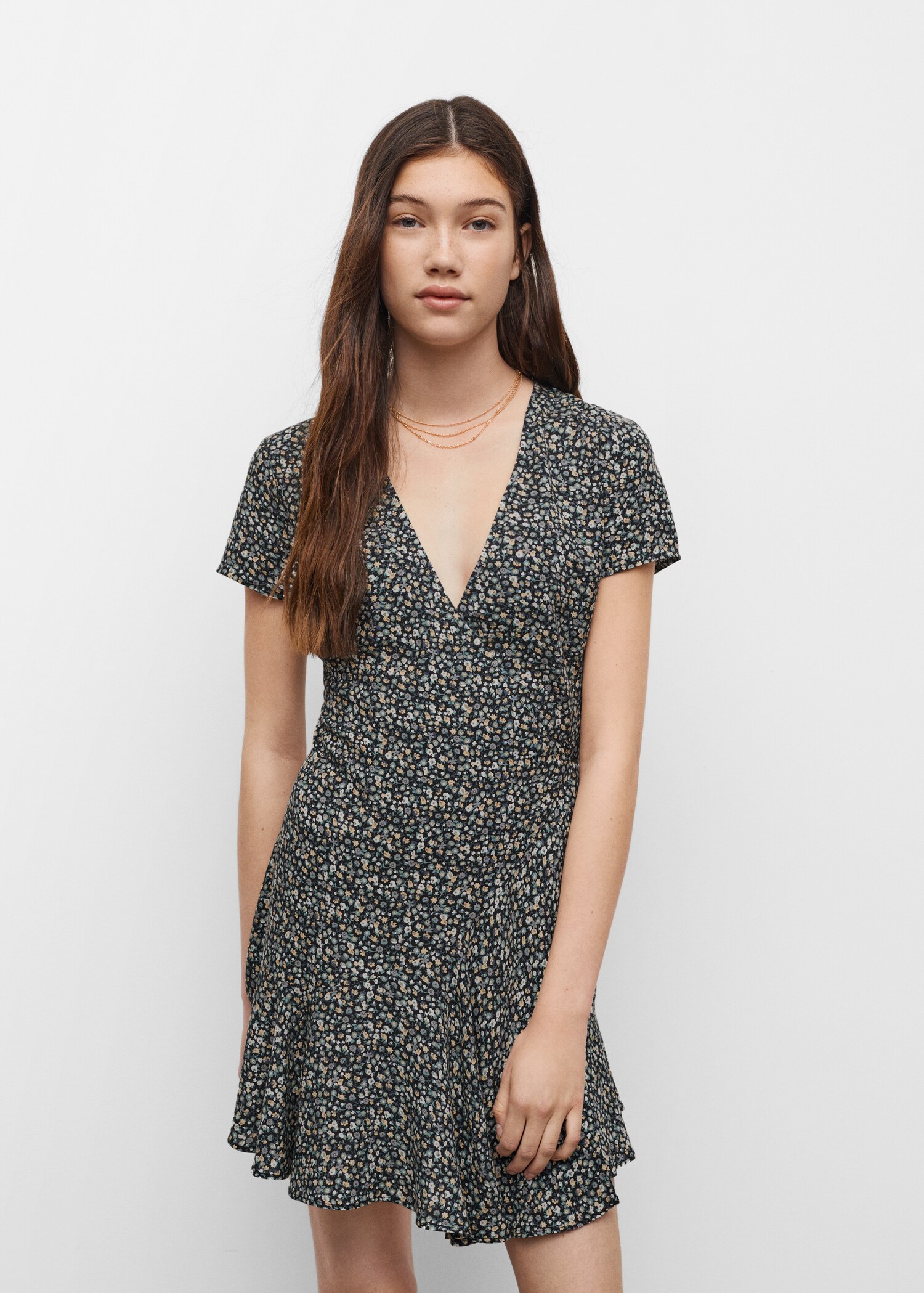 Floral wrap dress - Details of the article 1
