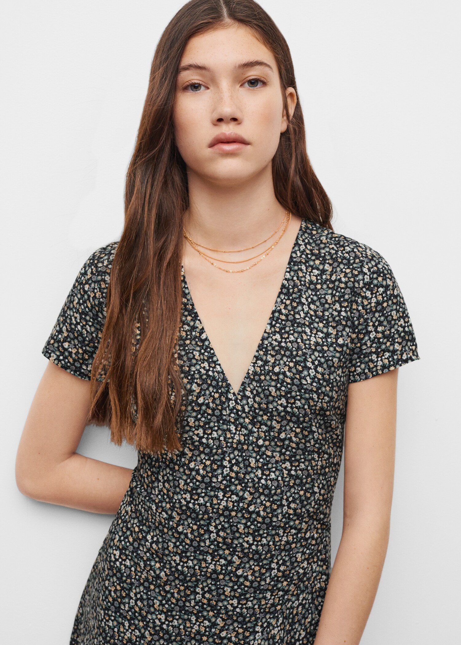 Floral wrap dress - Details of the article 2