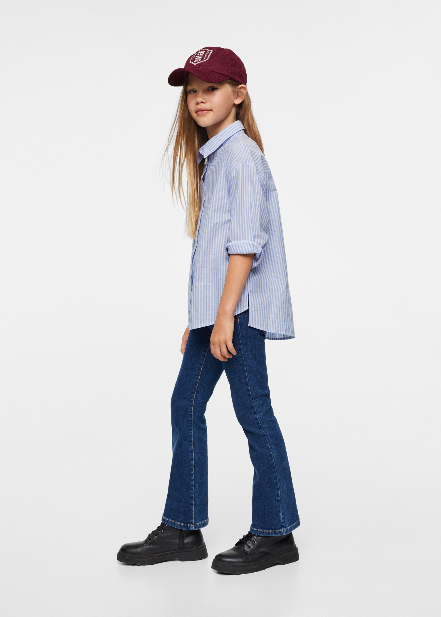 Chemise habillée coton rayures - Plan moyen