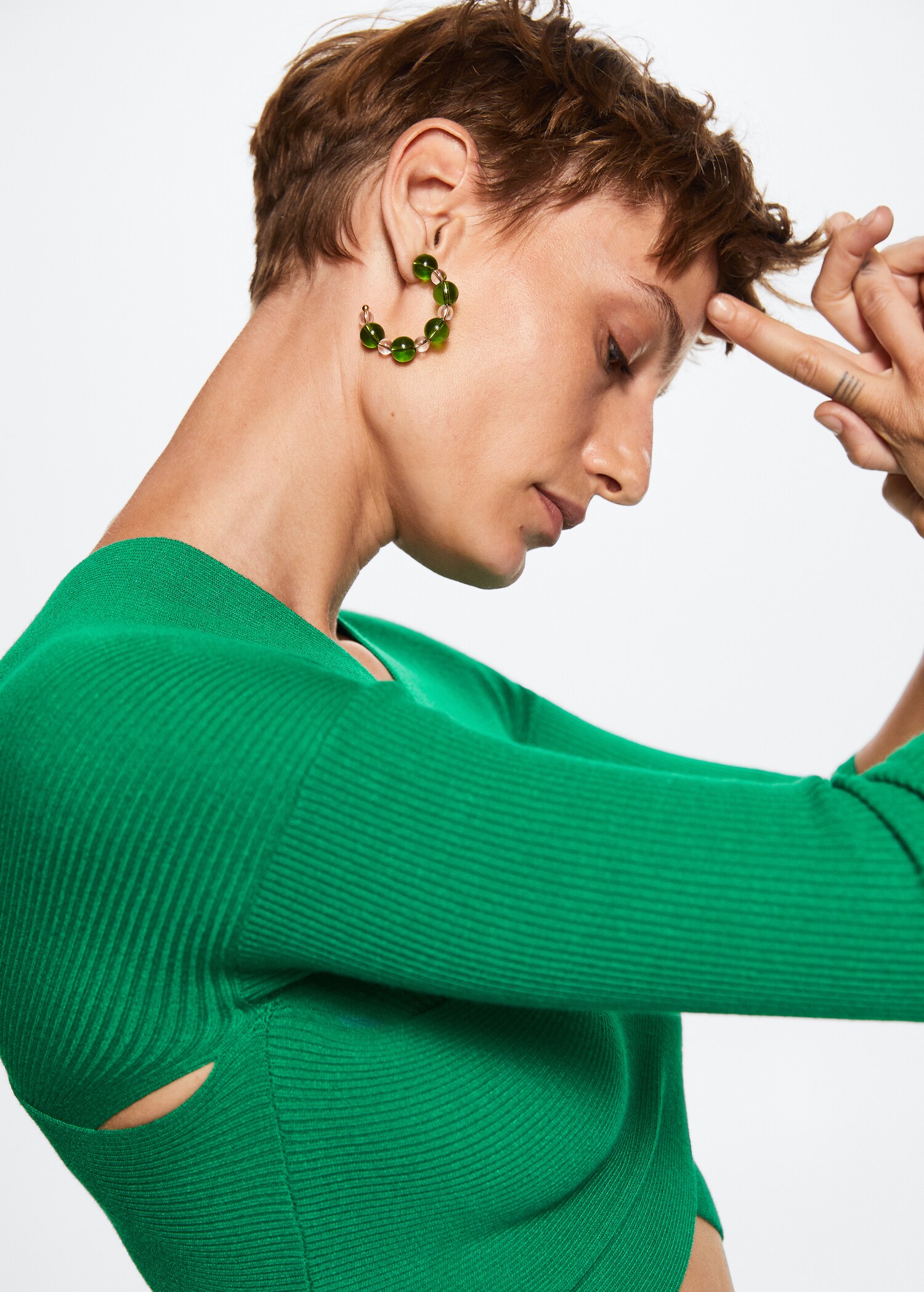 Double-breasted cropped sweater - Details of the article 1