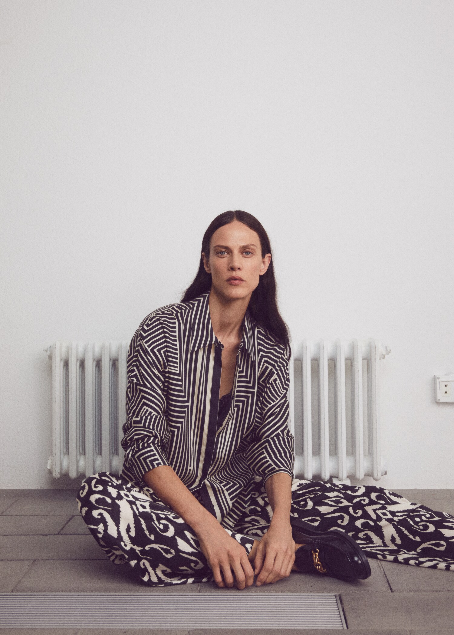 Satin striped shirt - Details of the article 6