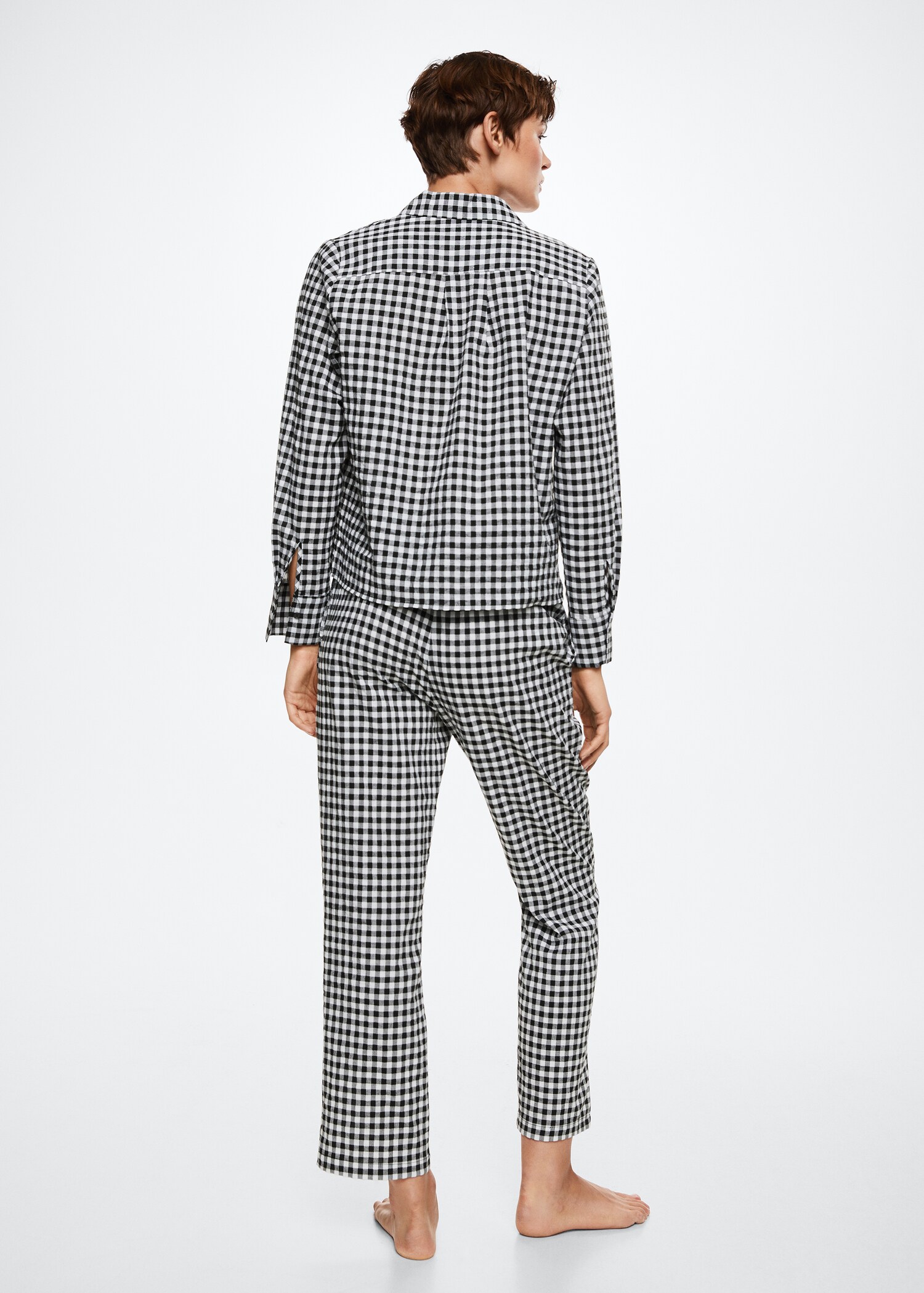 Flannel cotton pyjama trousers - Reverse of the article