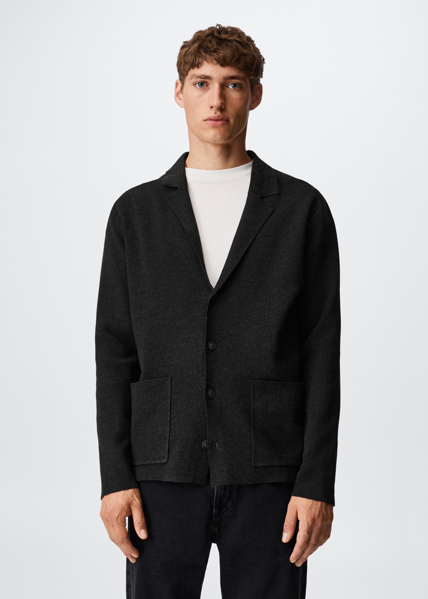 Breathable knitted cardigan - Medium plane