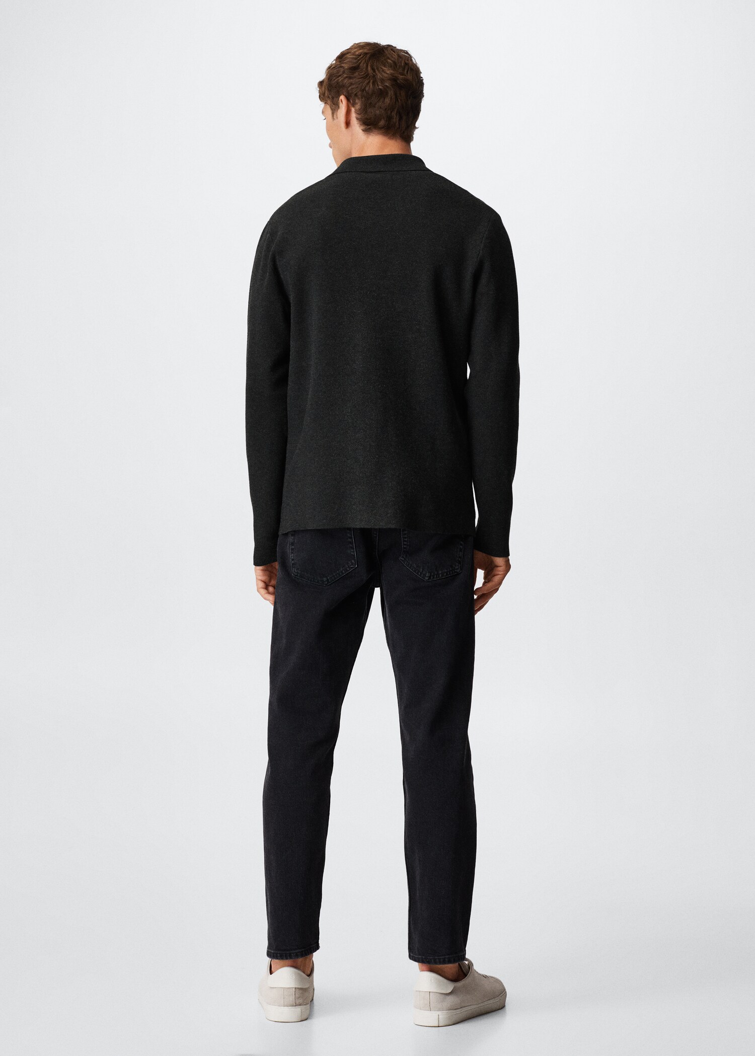 Breathable knitted cardigan - Reverse of the article