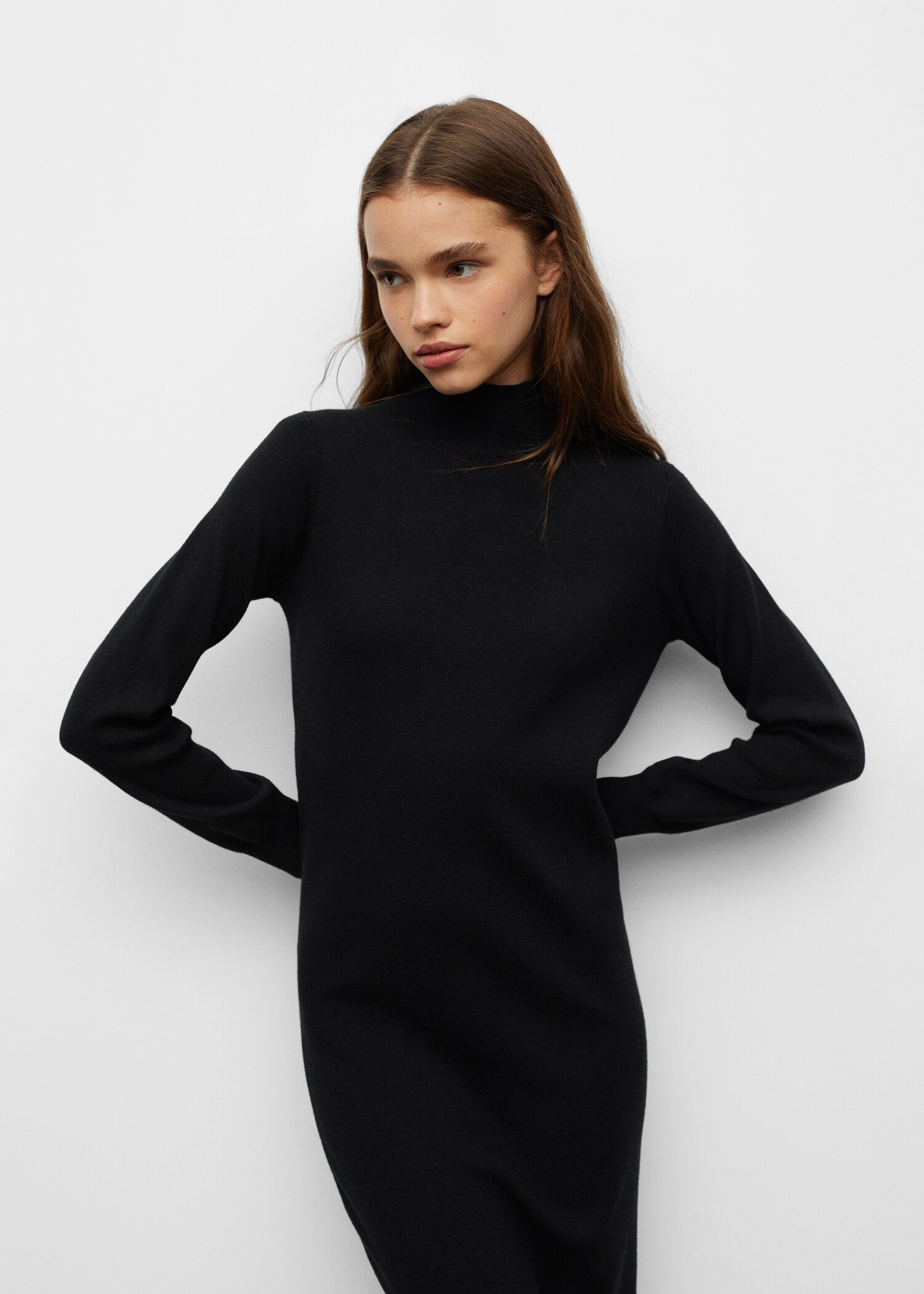 Knit long dress - Medium plane