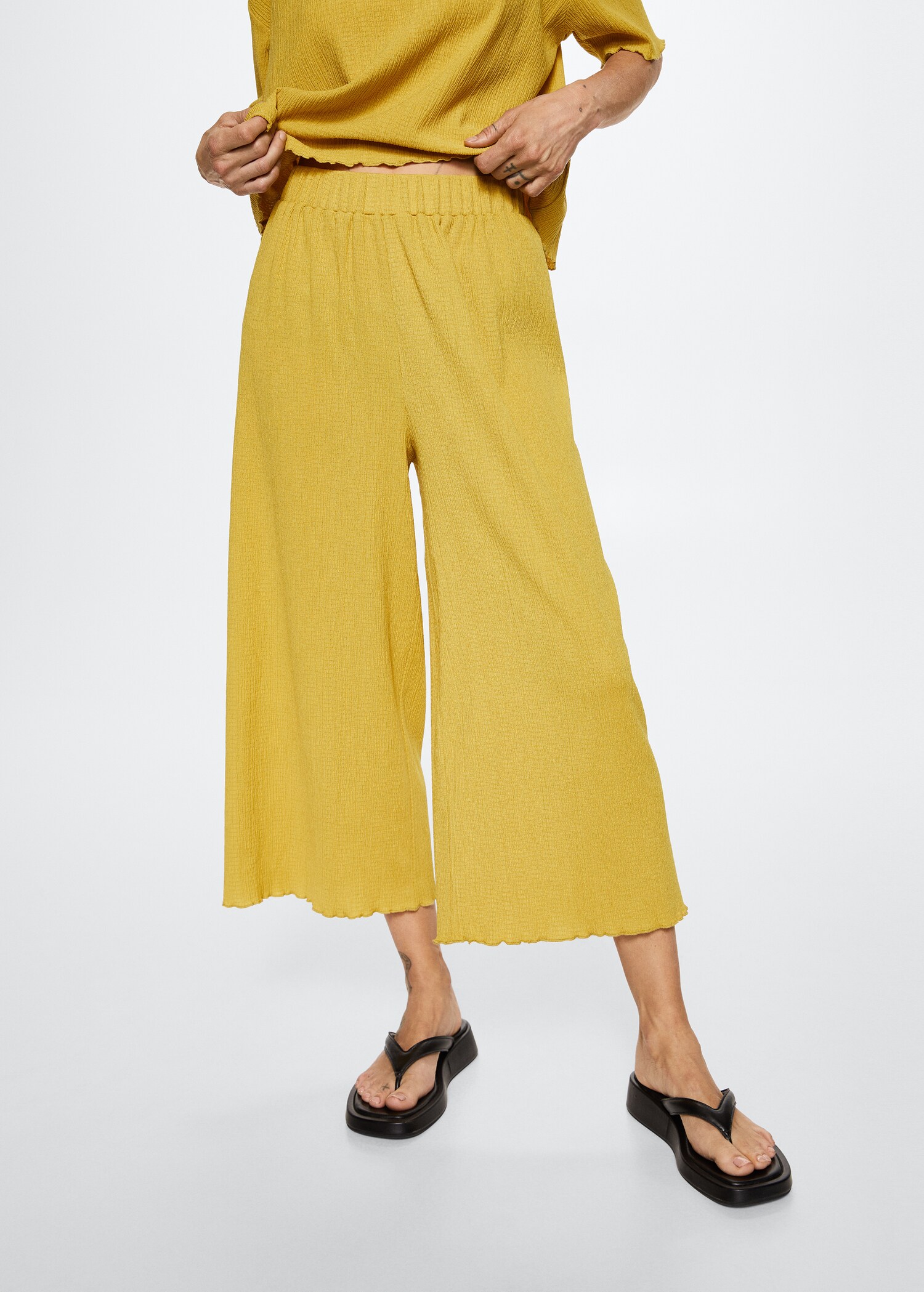Fließende Culotte-Hose - Mittlere Ansicht