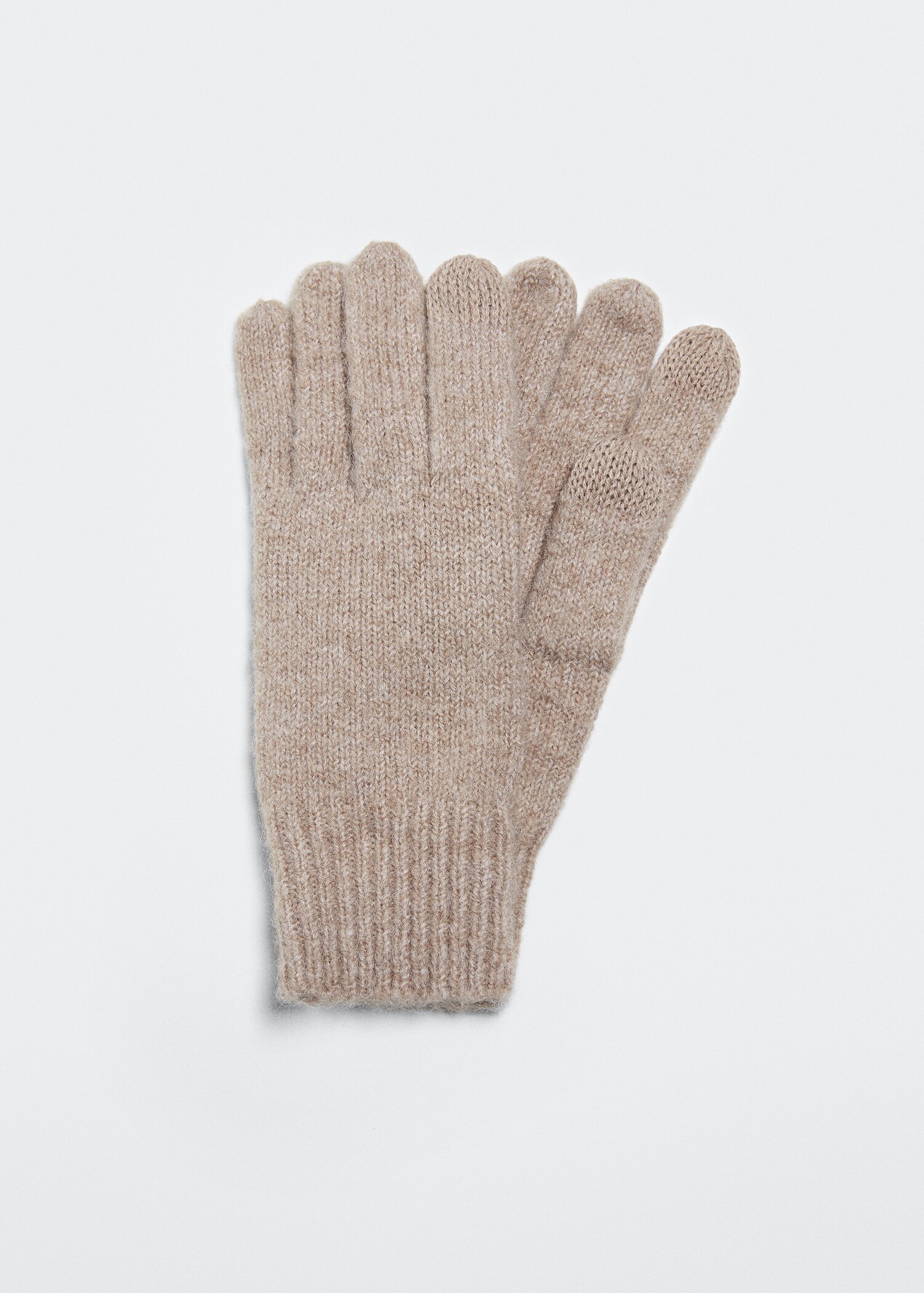 Ribbed knit gloves - Medium plane