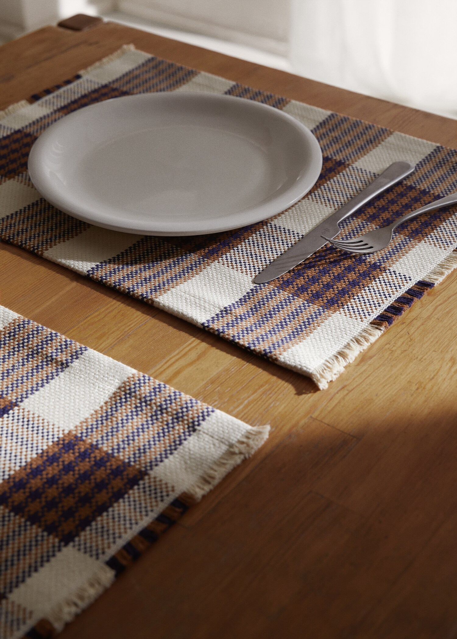 Frayed 100% cotton placemat 35x50cm (2 units) - Details of the article 9