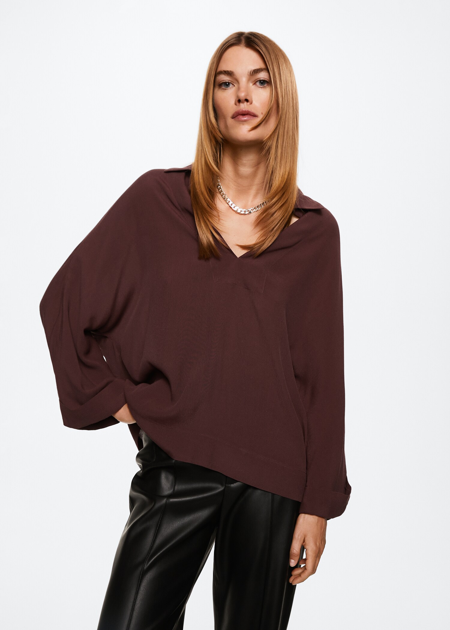 V-neck blouse - Medium plane