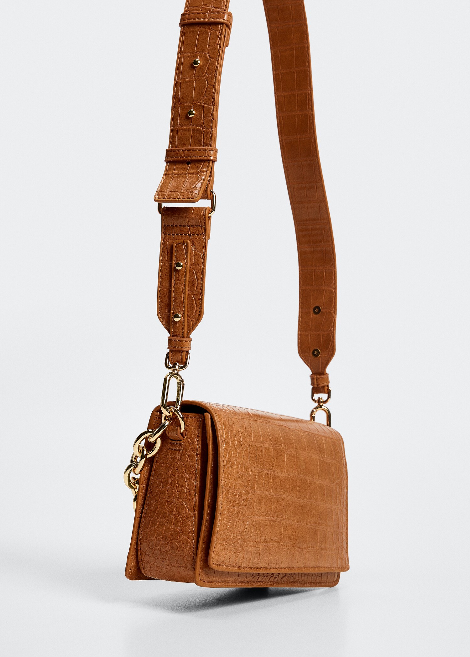 Sac porté croisé effet croco - Plan moyen