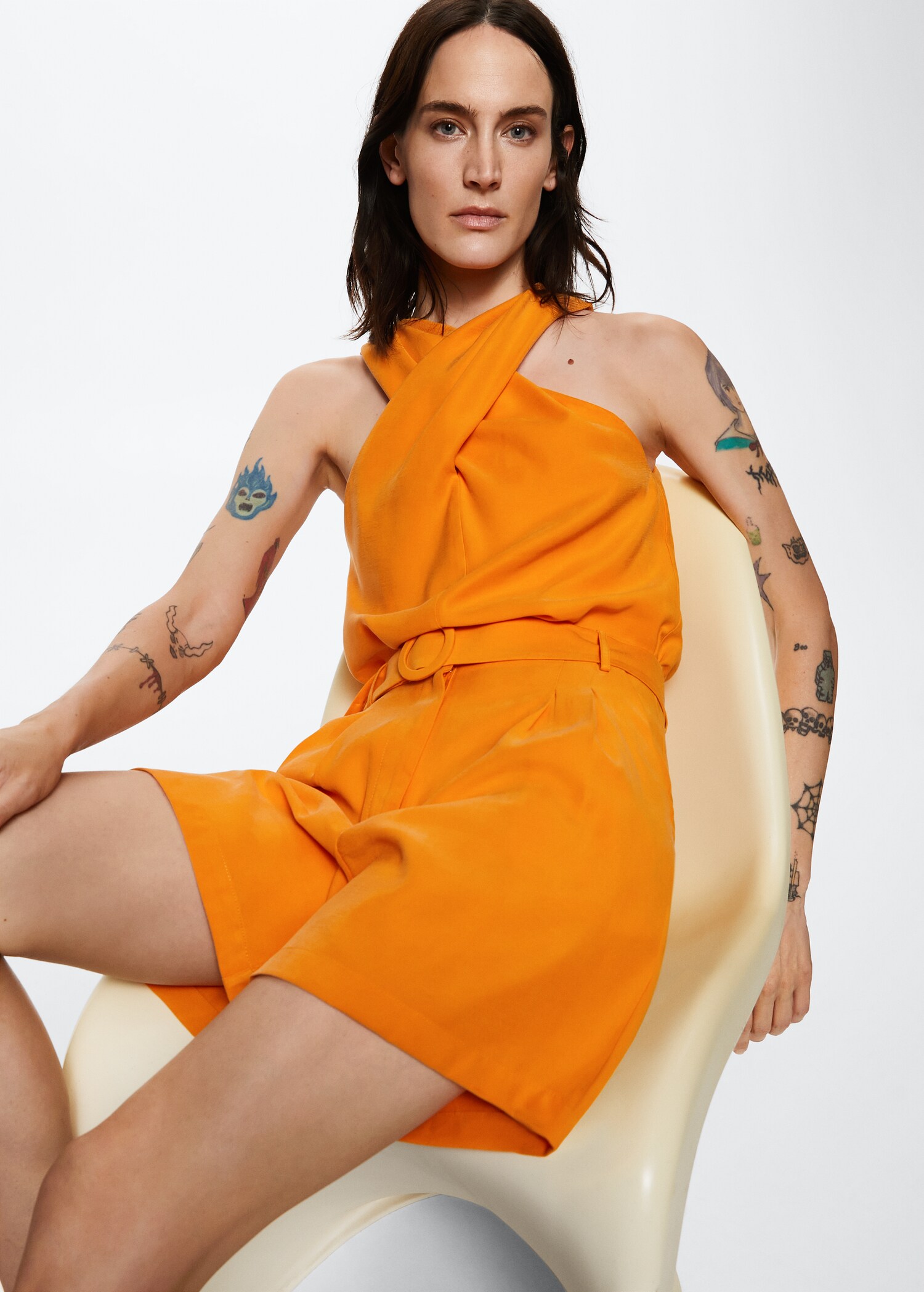 Belt high-waist shorts - Details of the article 2