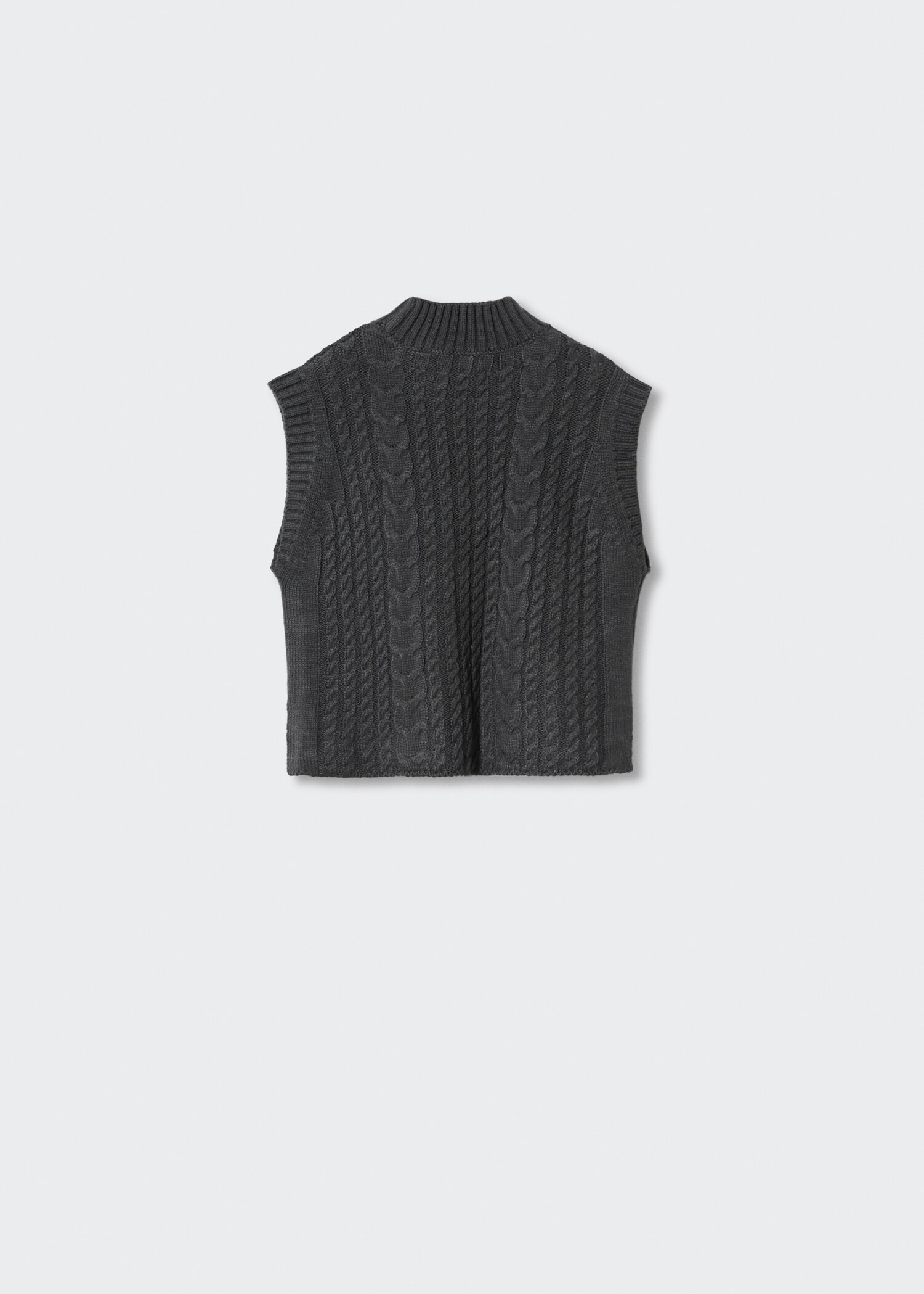 Braided-knit gilet - Reverse of the article