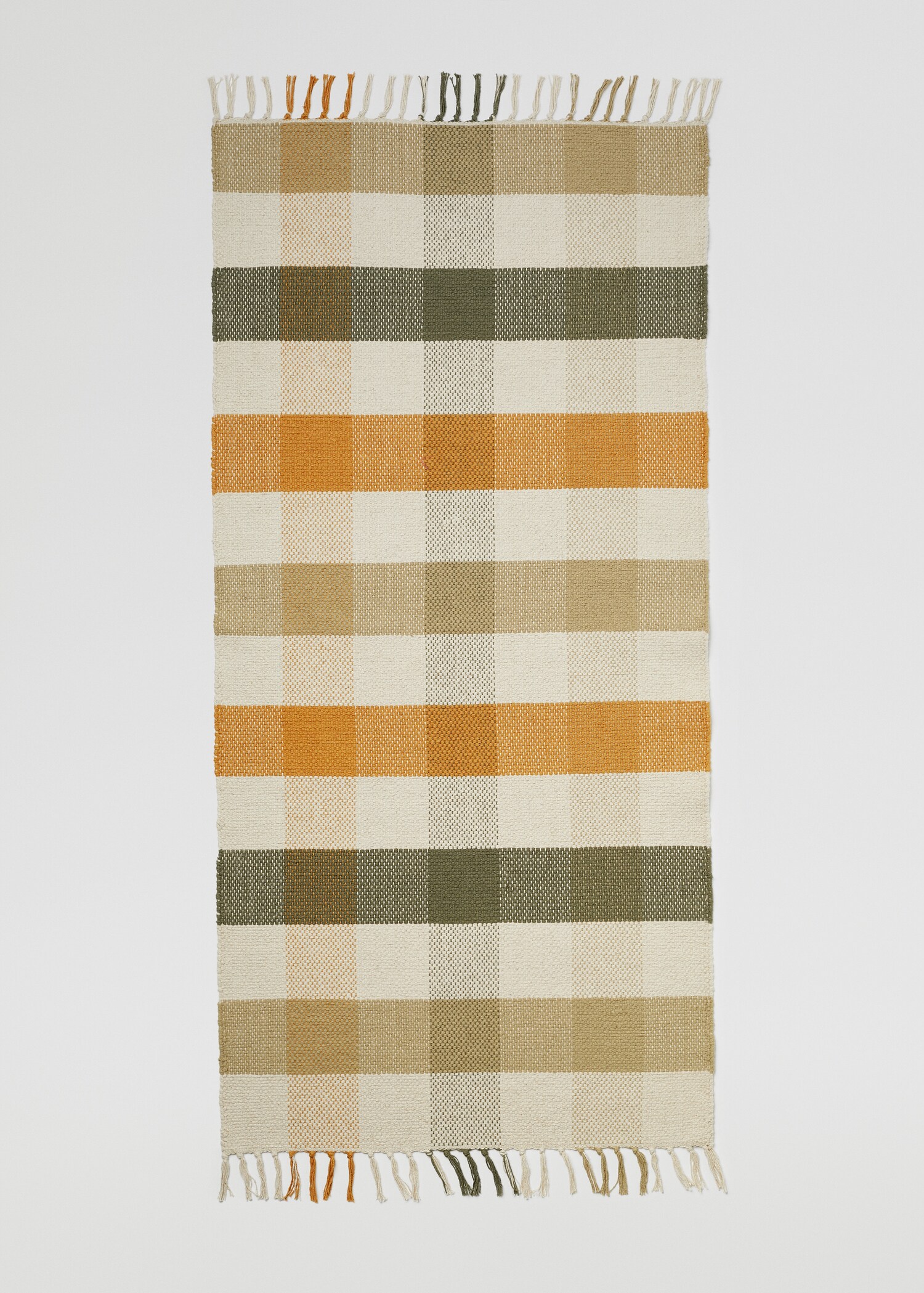 Almofada aos quadrados com franjas 70 x 150 cm - Artigo sem modelo