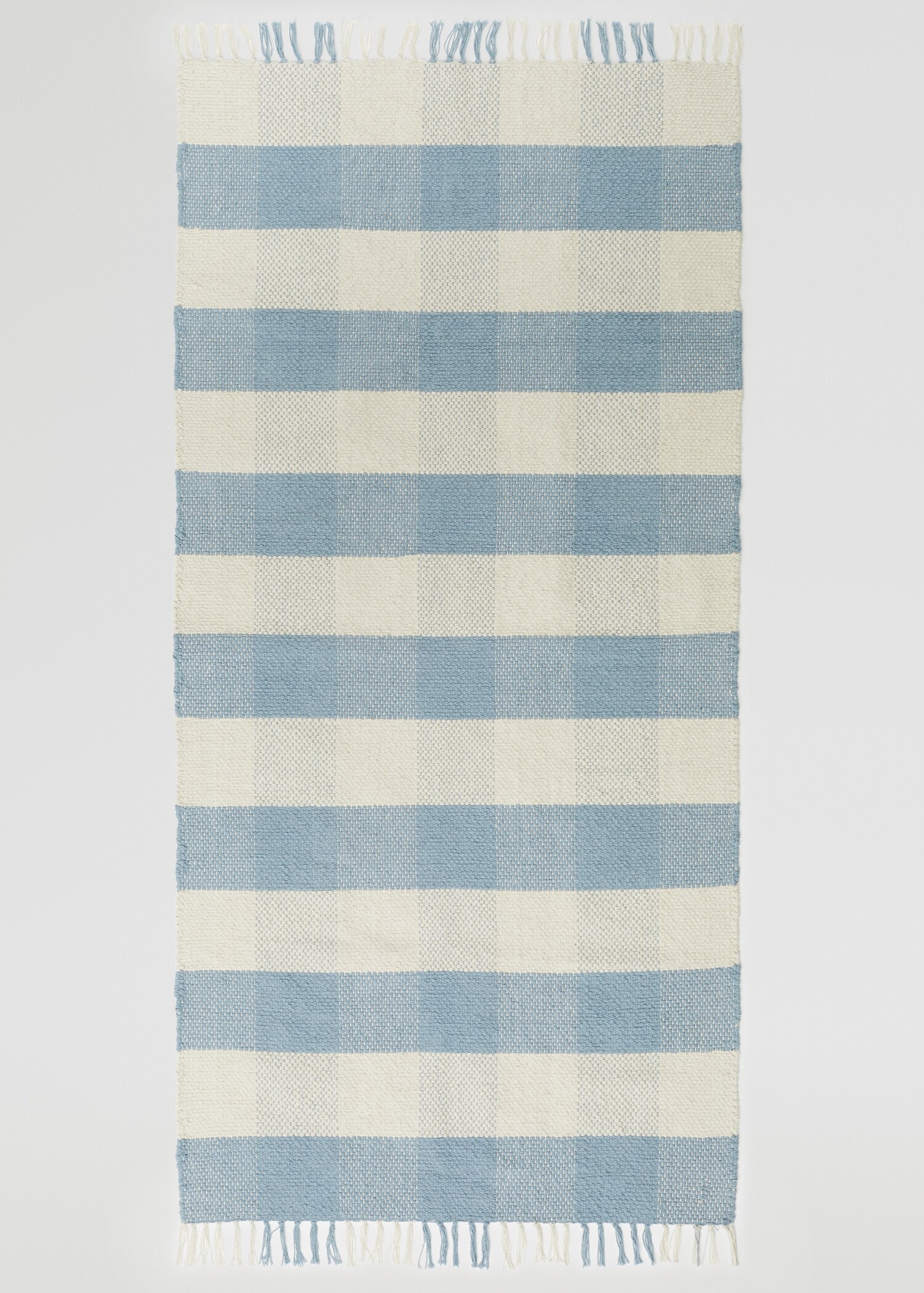 Almofada aos quadrados com franjas 70 x 150 cm - Artigo sem modelo