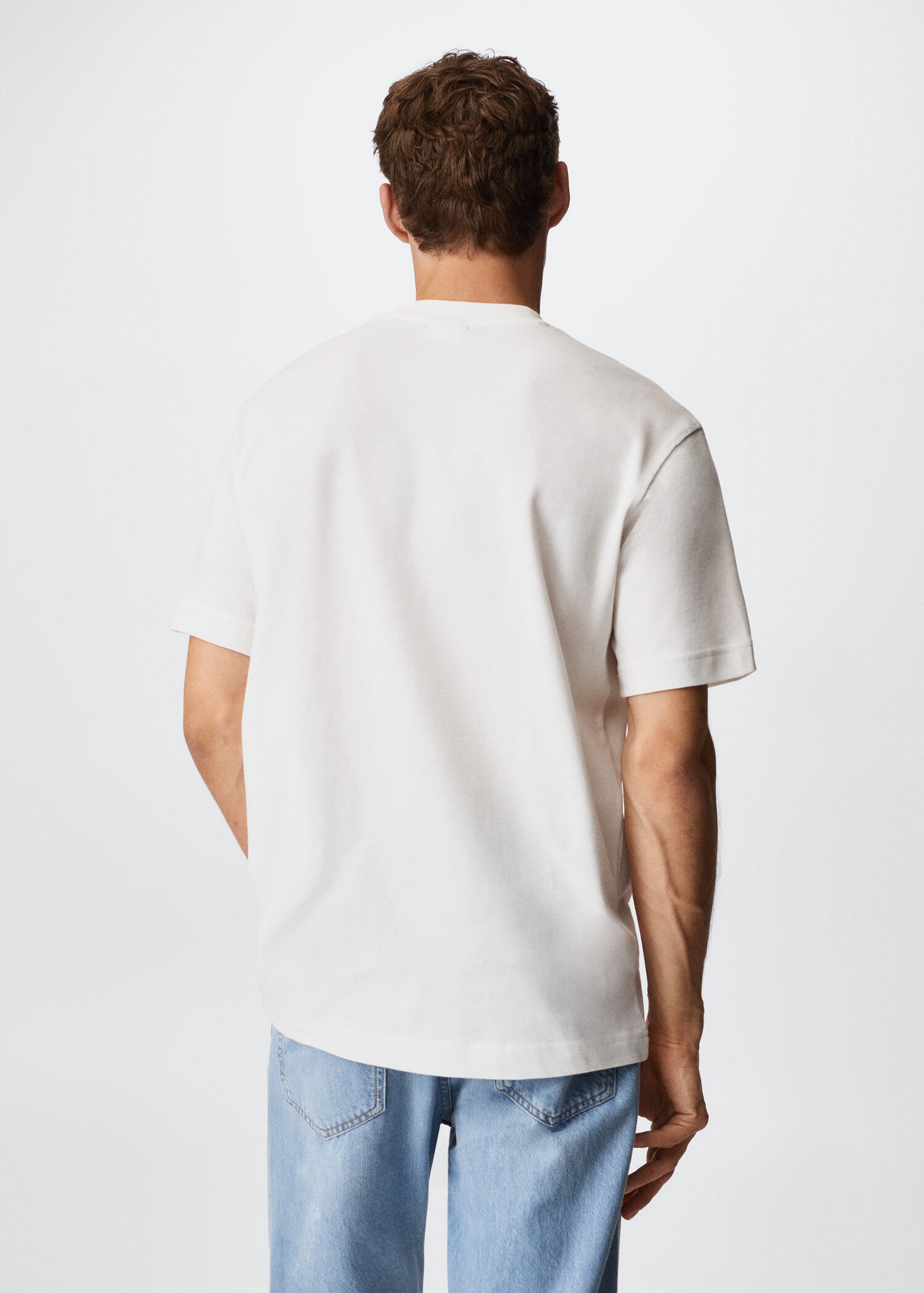 Bedrucktes Baumwoll-T-Shirt - Rückseite des Artikels