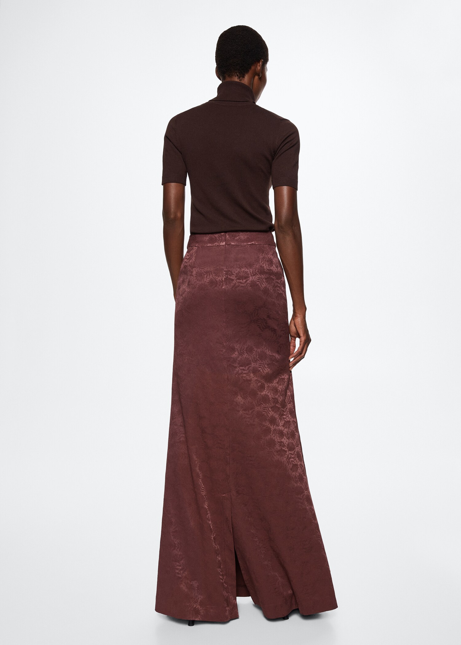 Getextureerde jacquard rok - Achterkant van het artikel