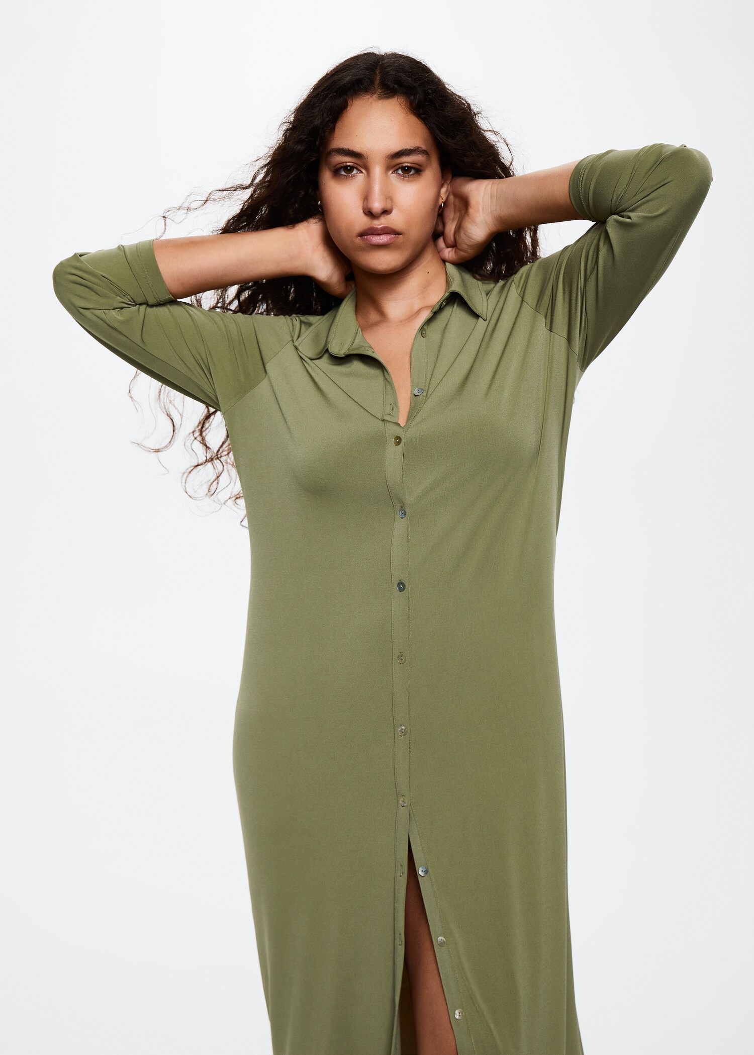Buttoned midi dress - Details of the article 5