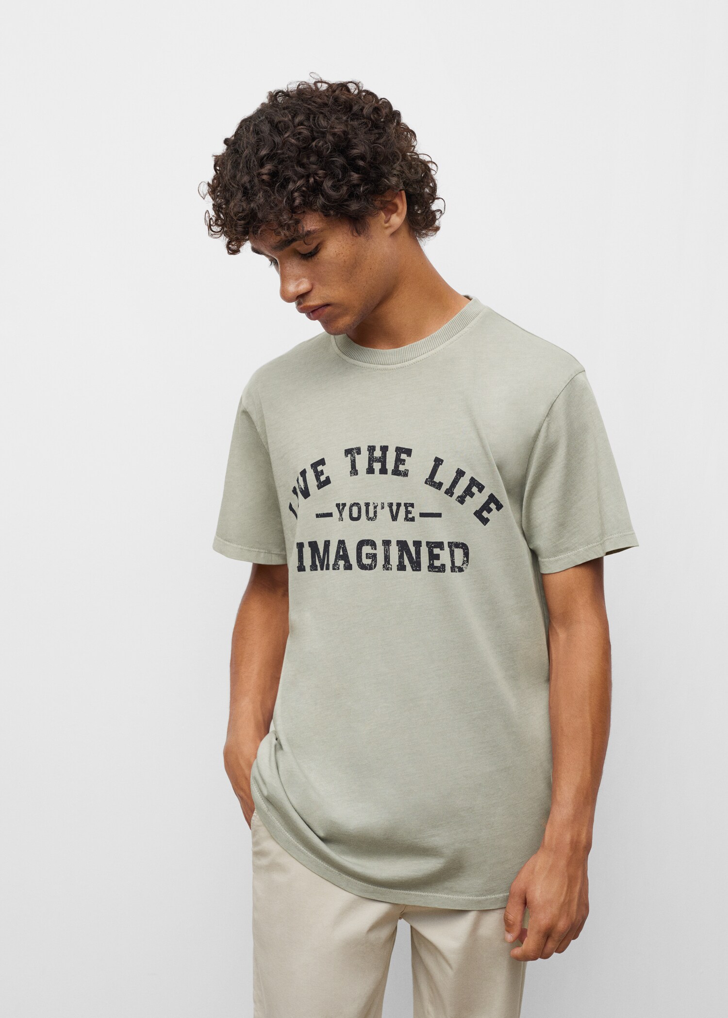 Printed message T-shirt - Medium plane