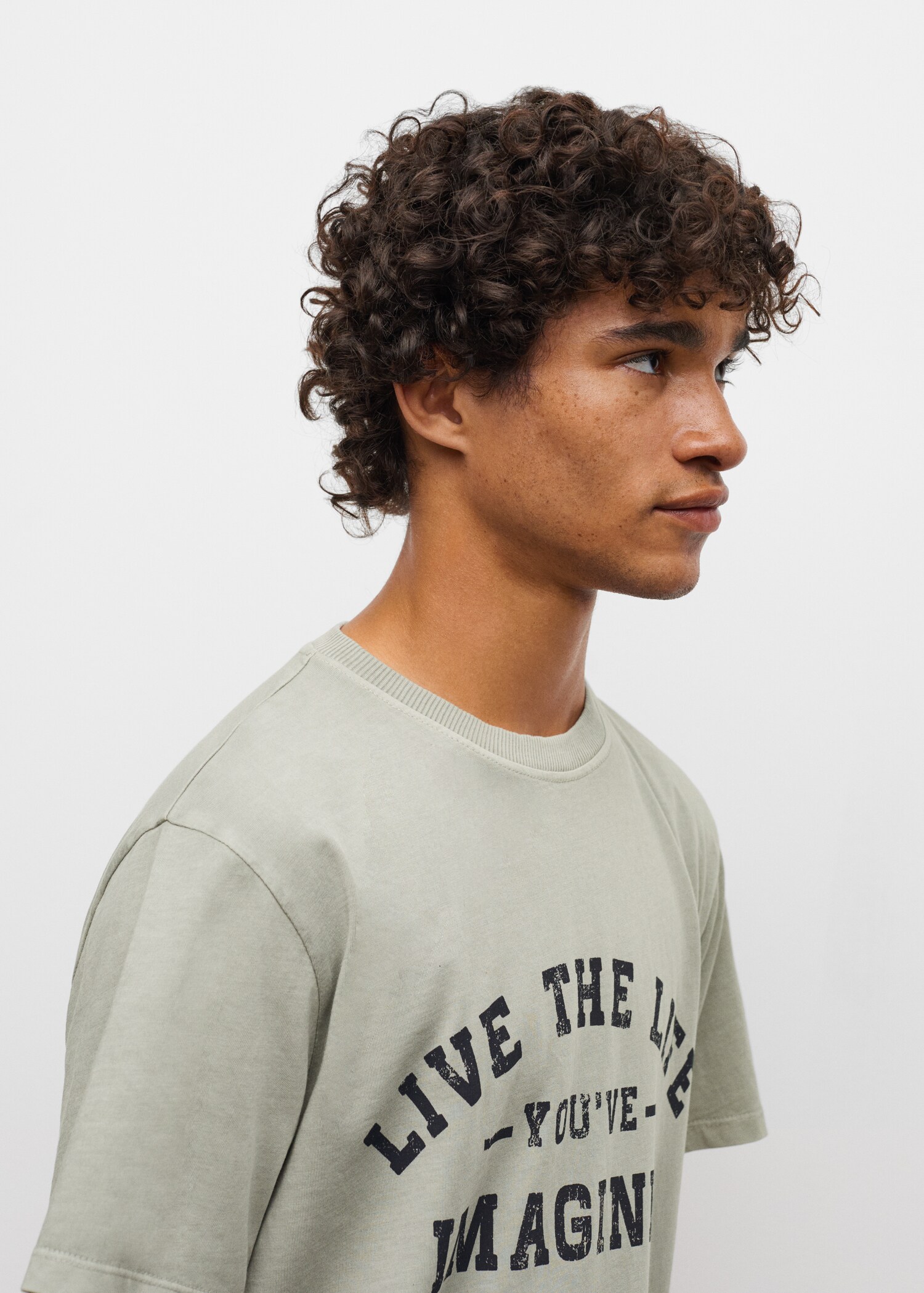 Printed message T-shirt - Details of the article 1