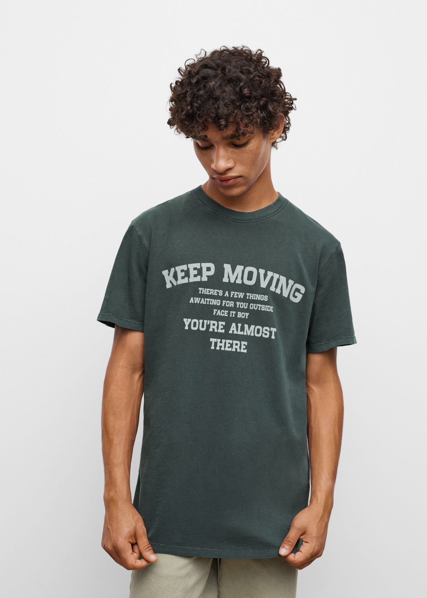 T-shirt met boodschap - Middenvlak