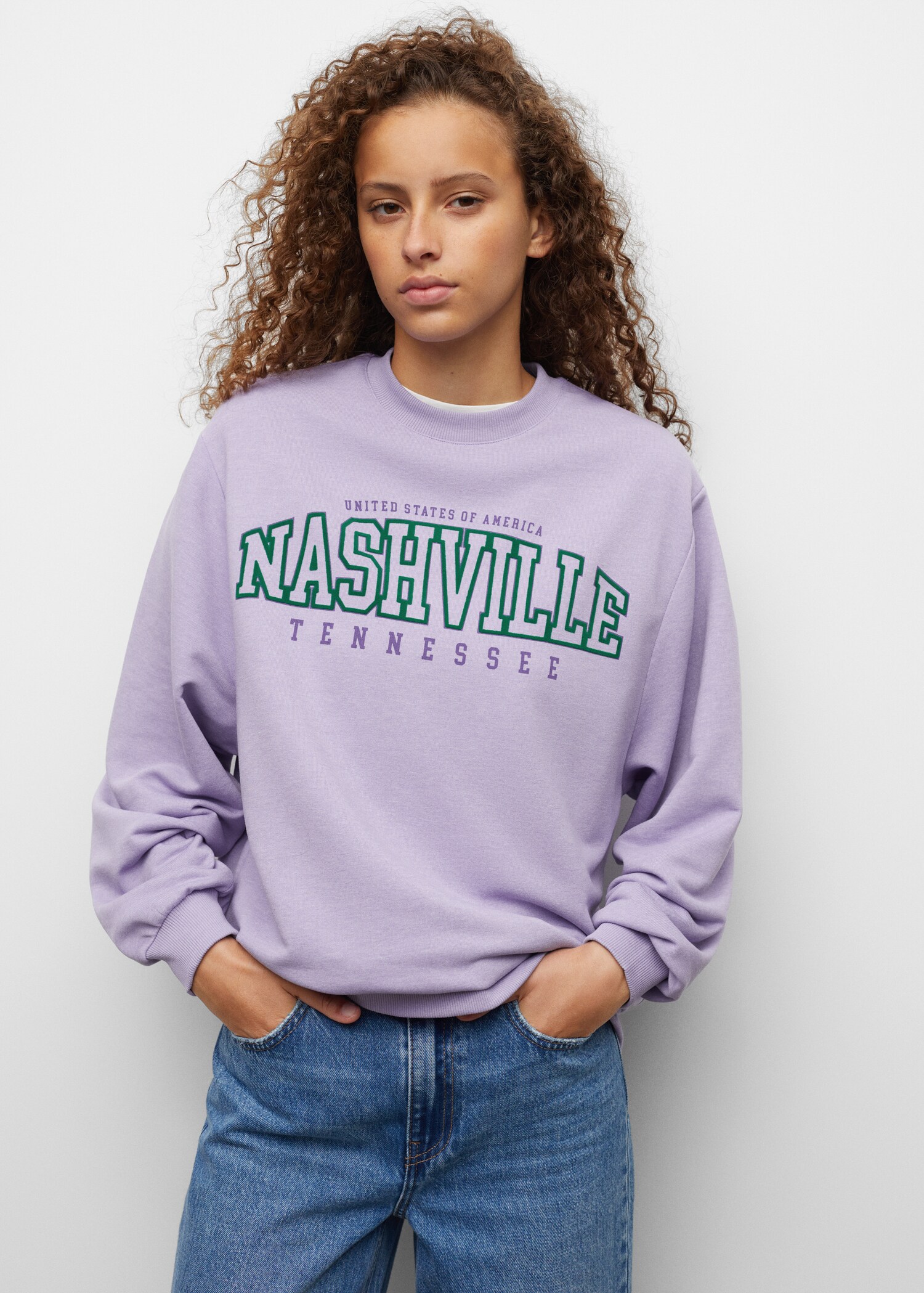 Oversized printed sweatshirt - Medium plane