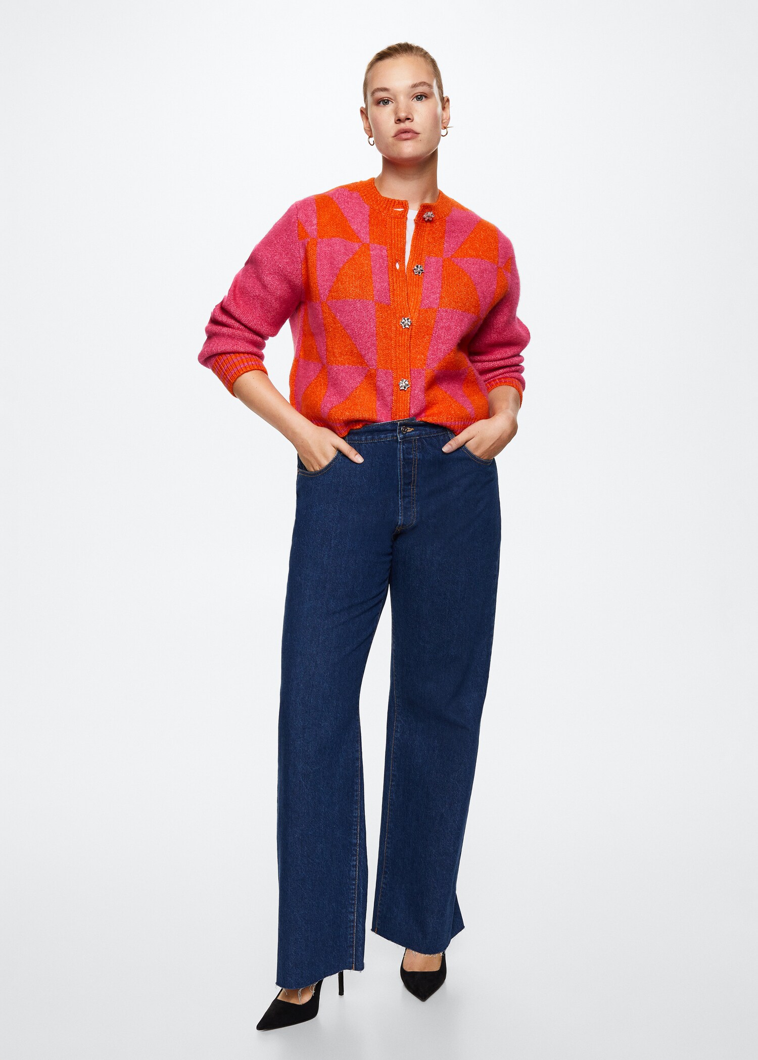 Cardigan de malha com botões de joia - Pormenor do artigo 3