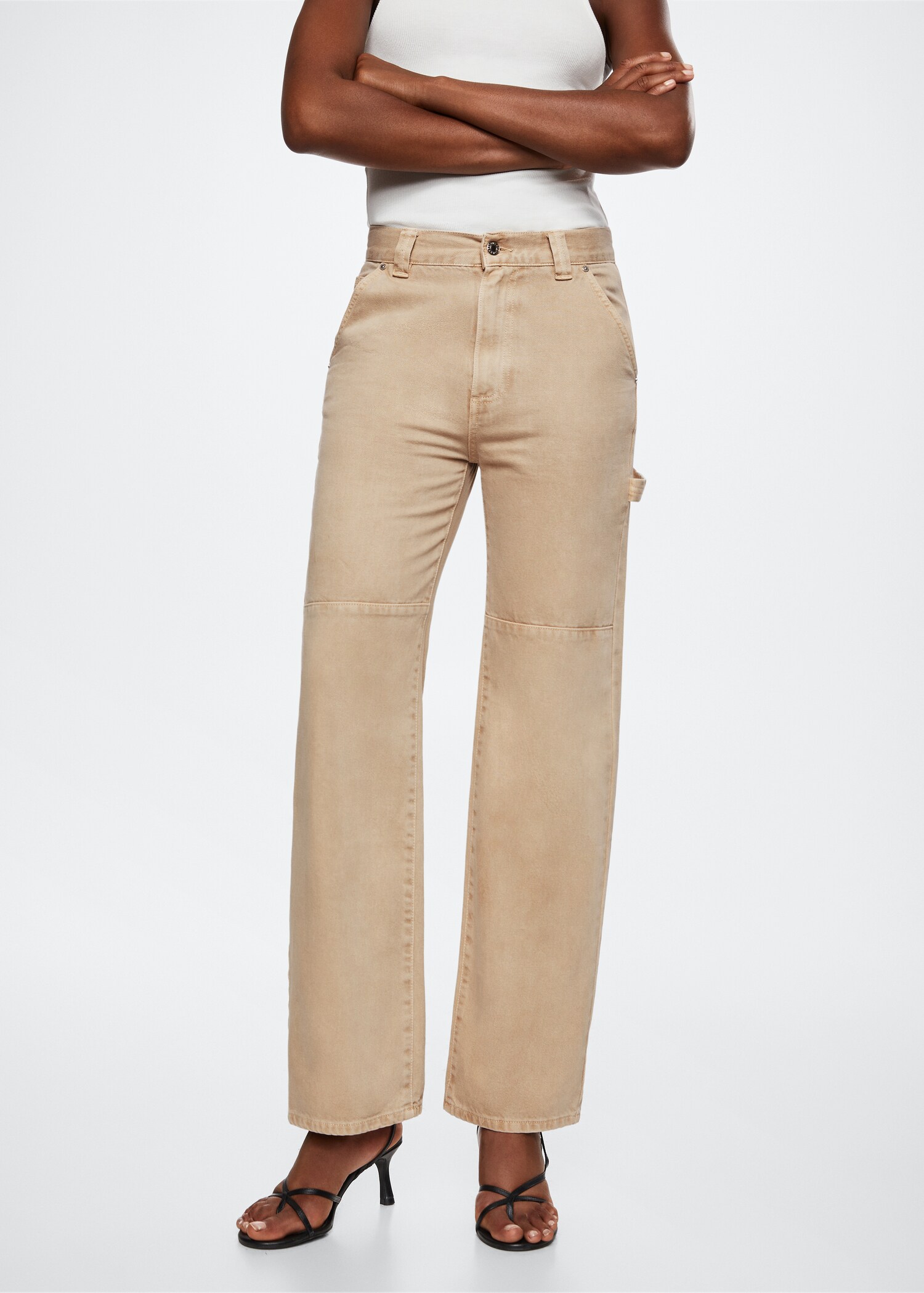 Jeans cargo bolsillos - Plano medio
