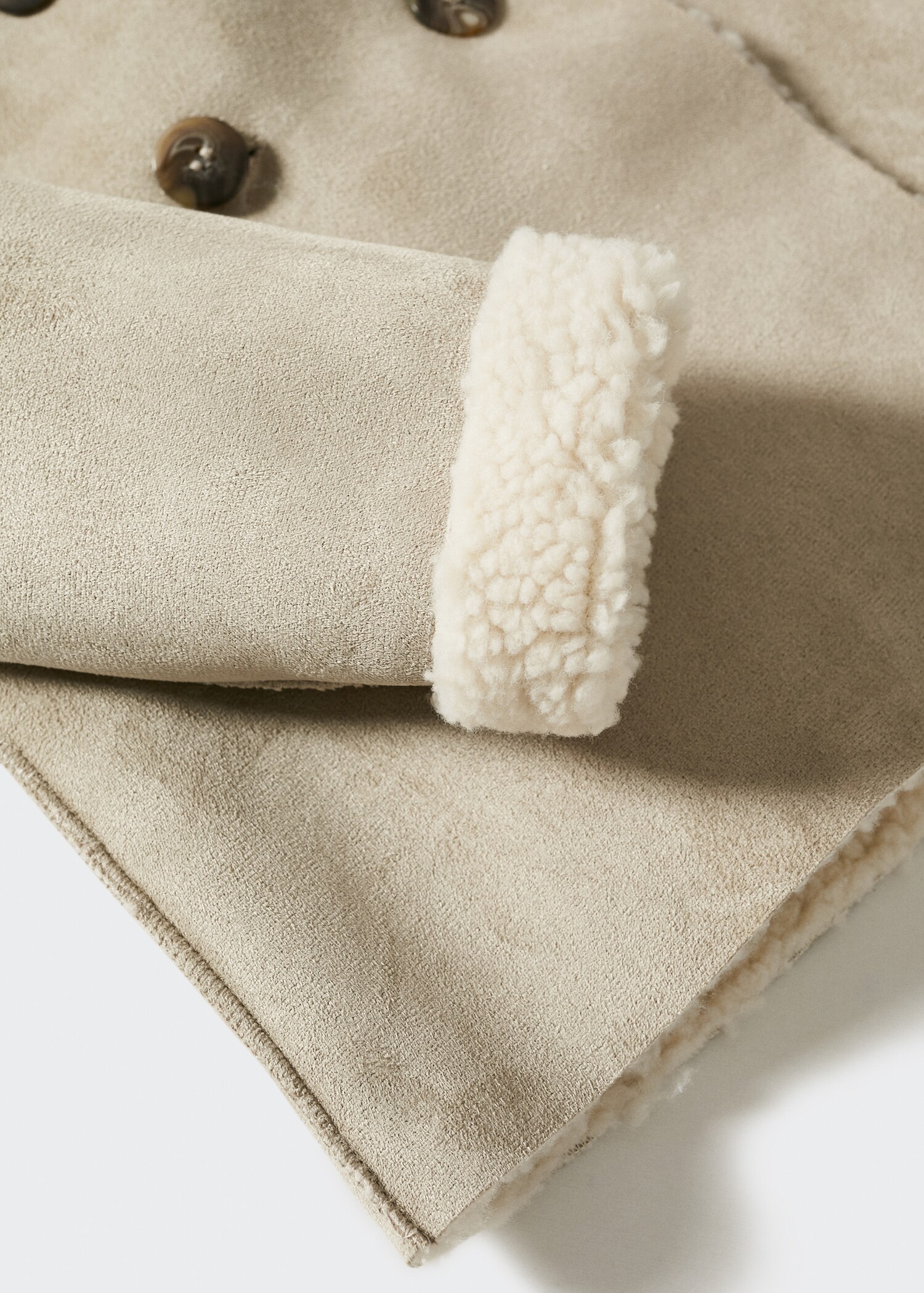 Mantel aus Velours mit Kunstshearling - Detail des Artikels 0