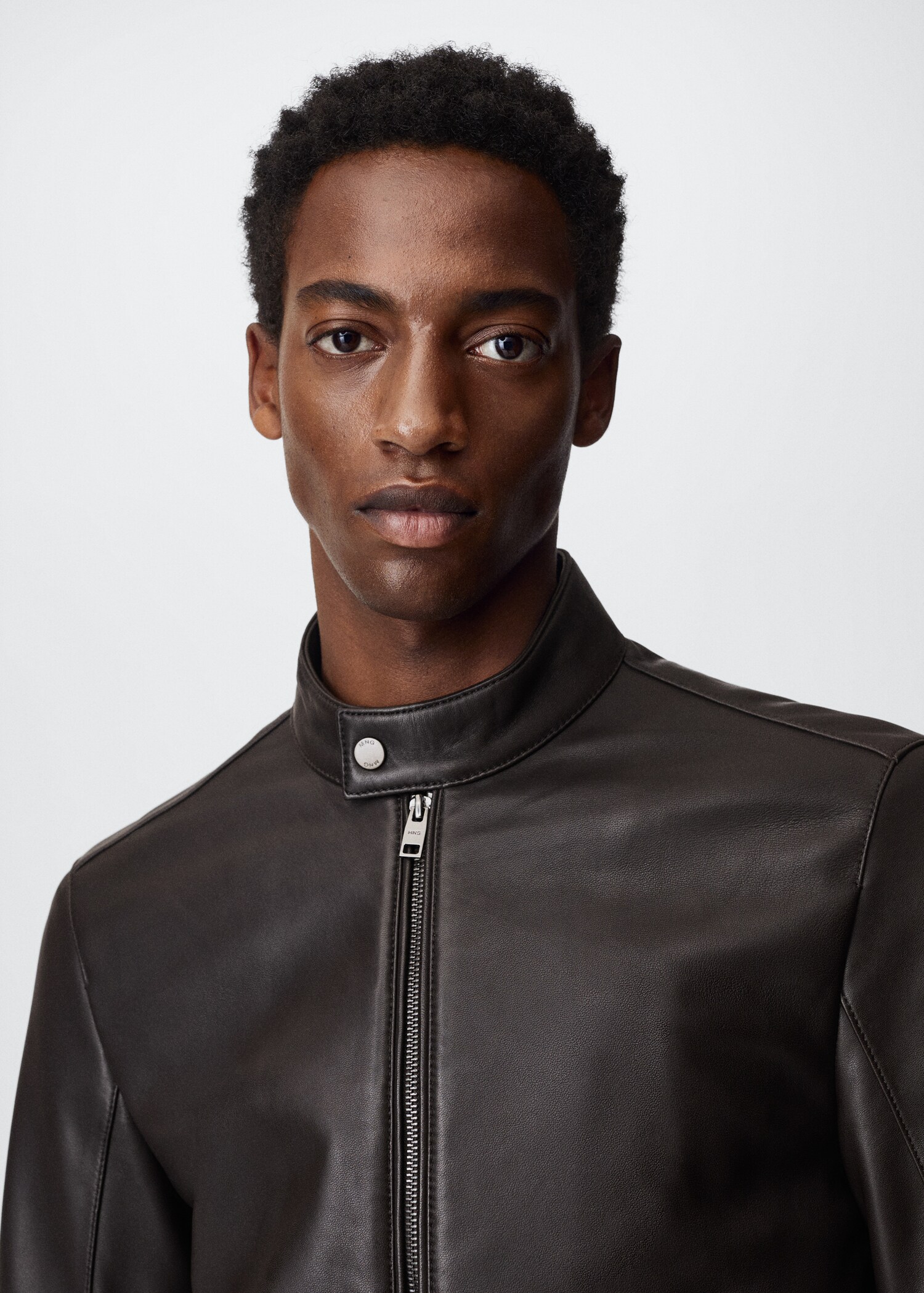 Leather biker jacket - Details of the article 1