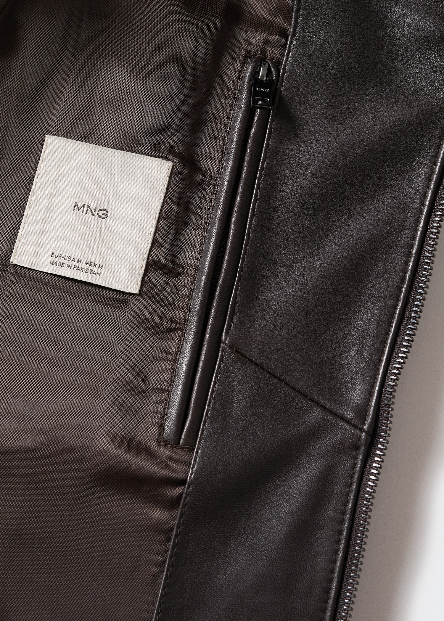 Leather biker jacket - Details of the article 8