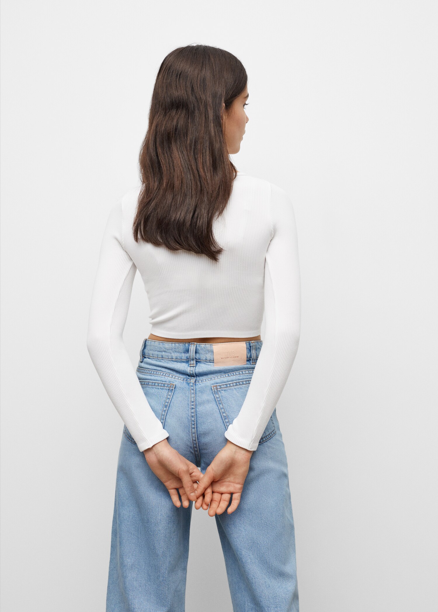 Ribbed crop T-shirt - Reverse of the article