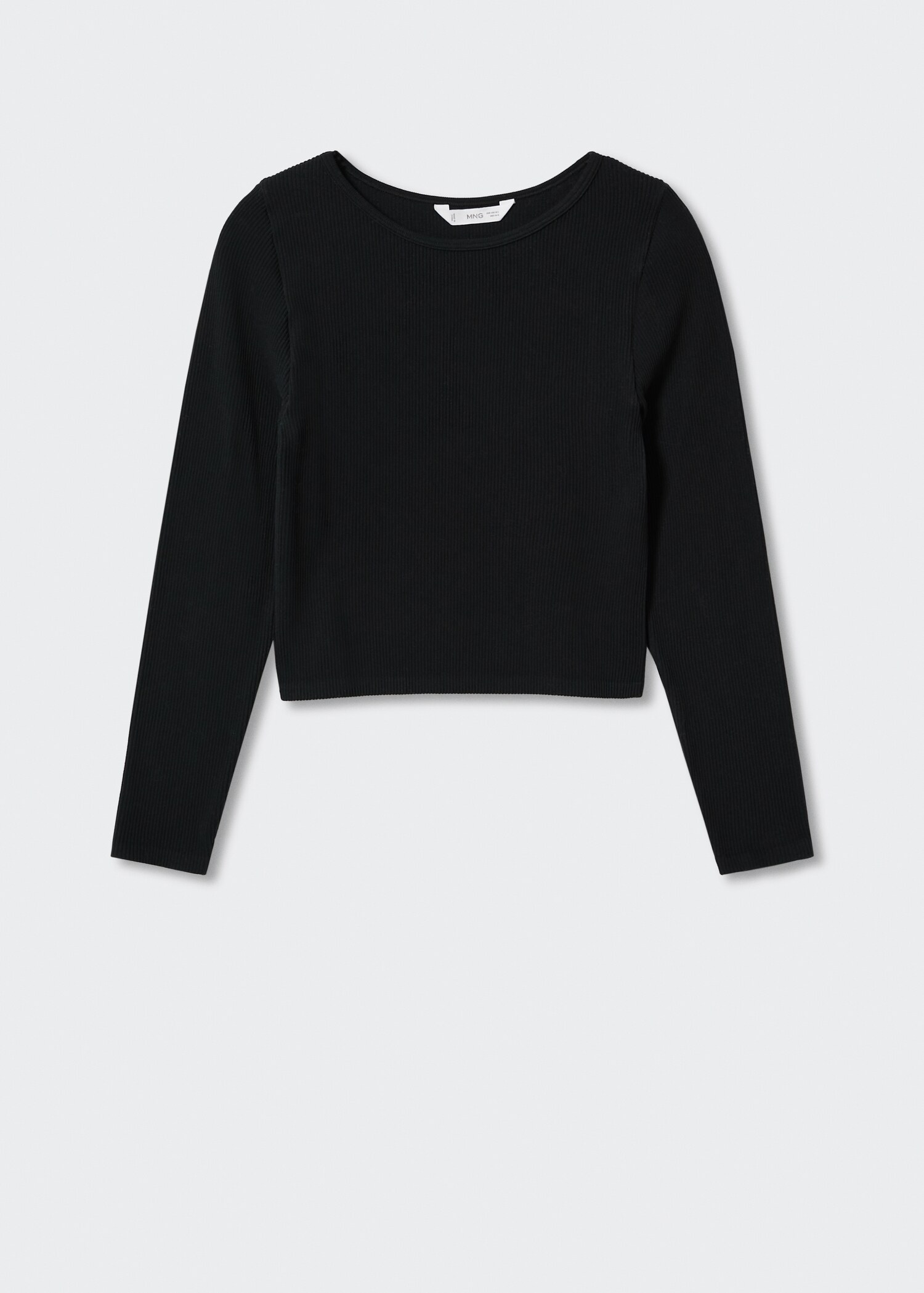 Crop-T-Shirt mit Rippstruktur - Artikel ohne Model