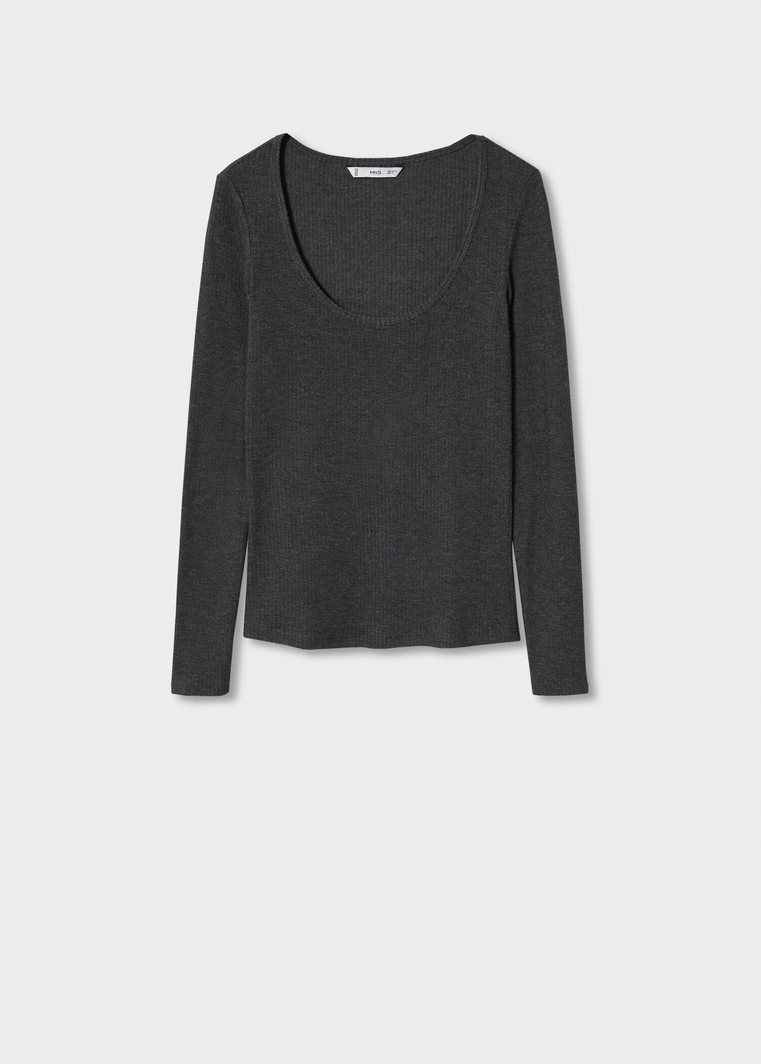 T-shirt côtelé manches longues - Article sans modèle